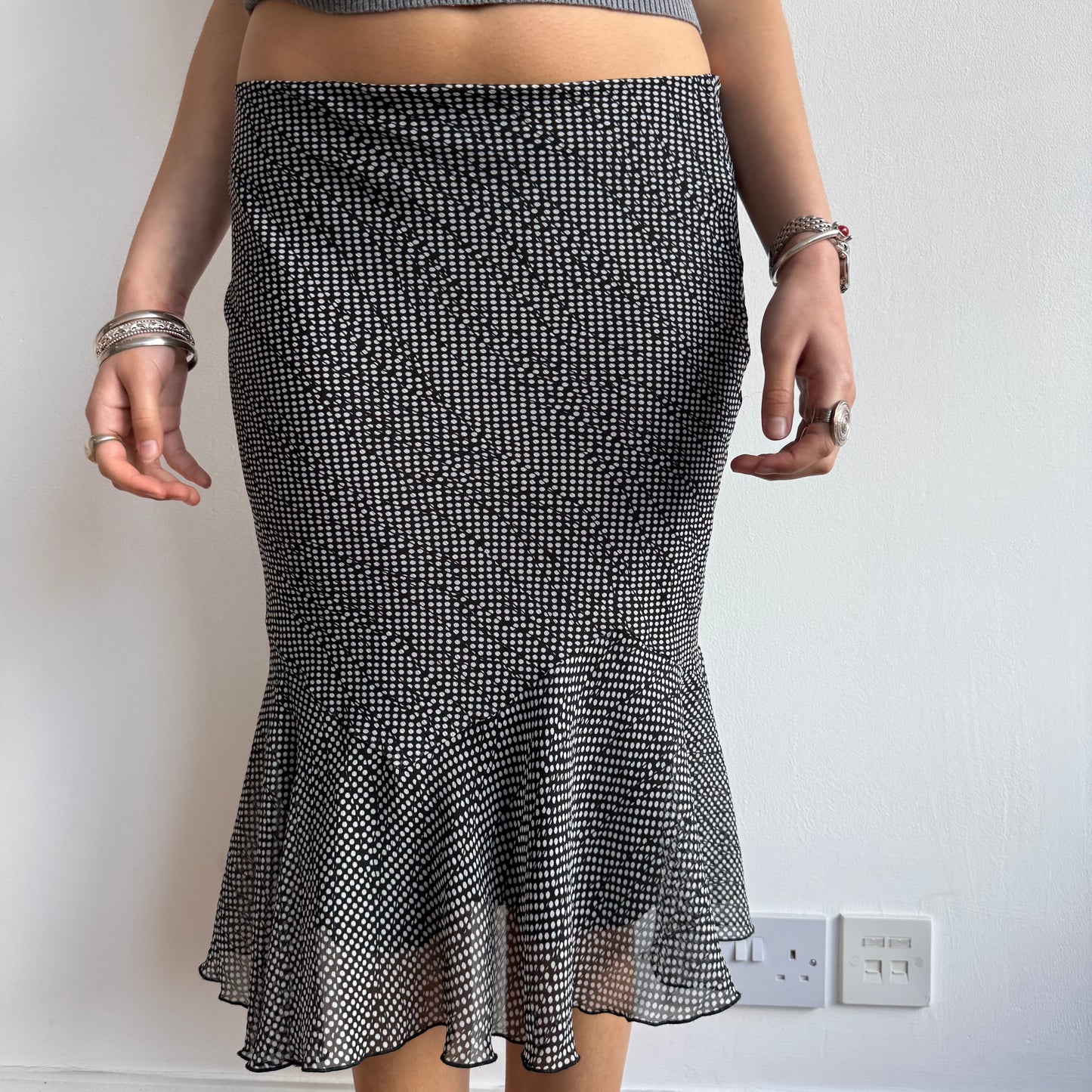 Polka dot midi skirt - Size S
