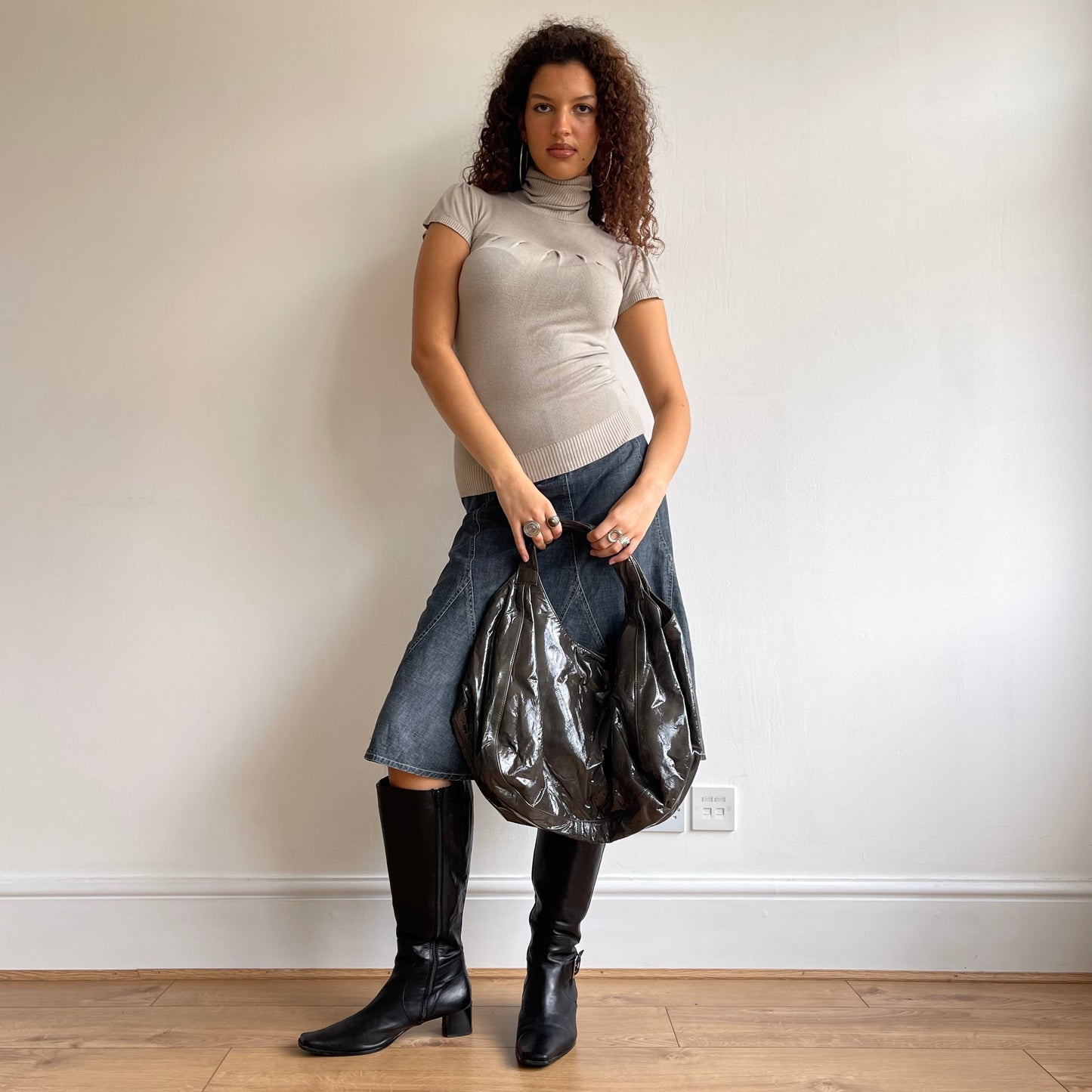 Brown hobo bag