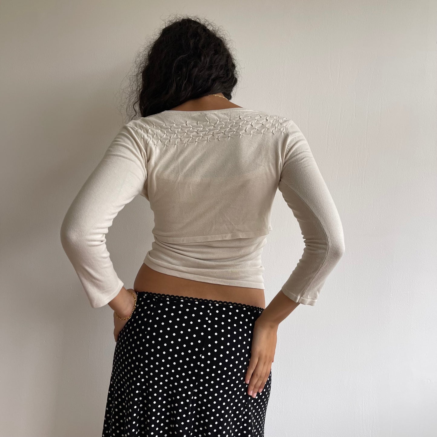 Beige cardi and cami set - Size S