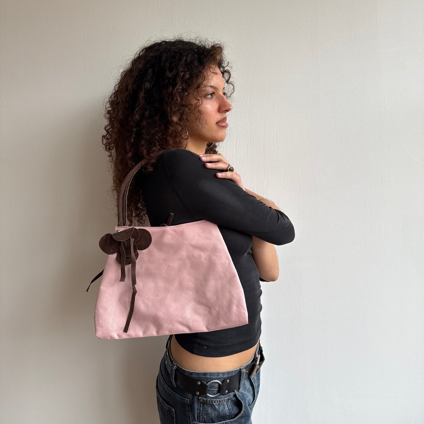 Pink flower bag