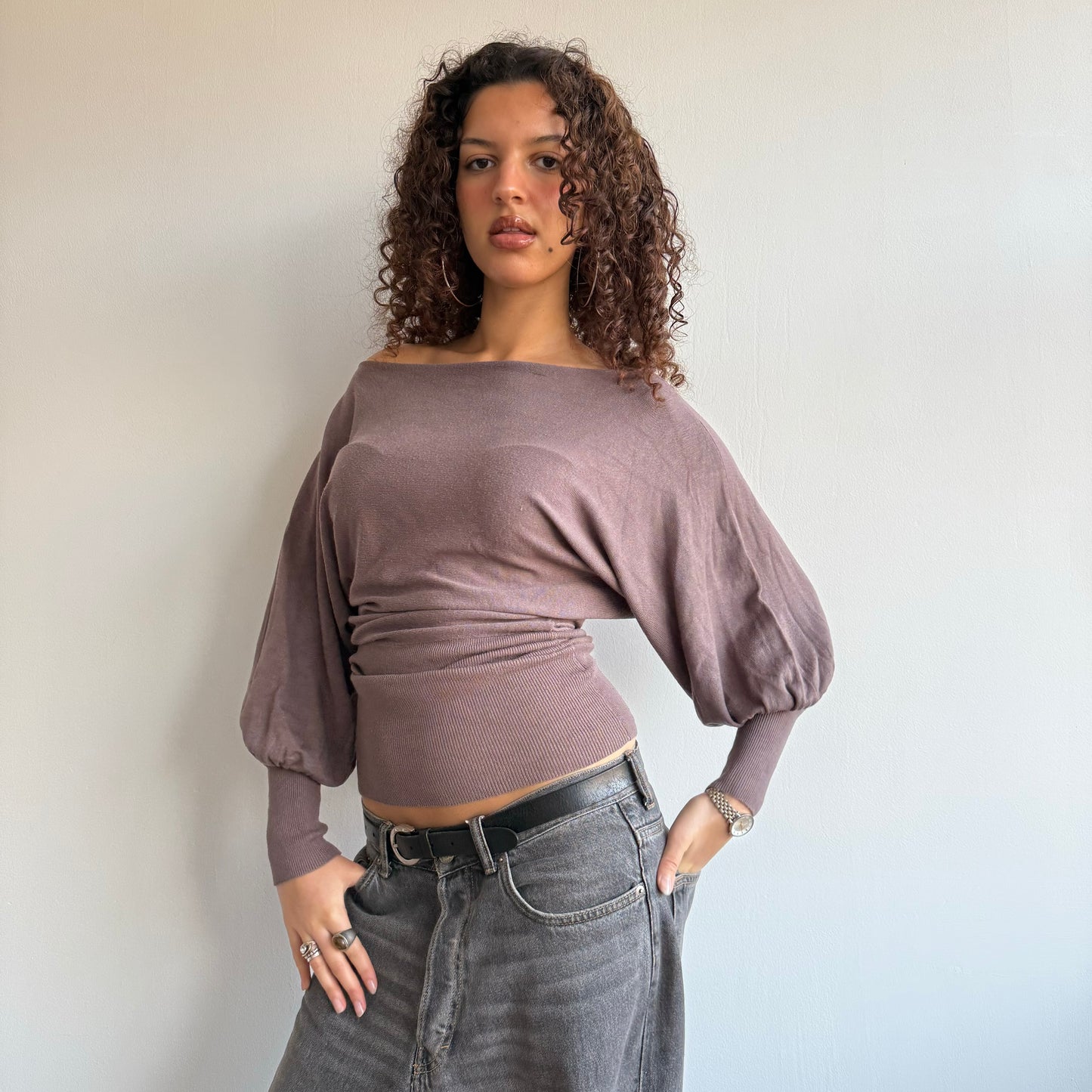 Taupe slouchy knit - One Size