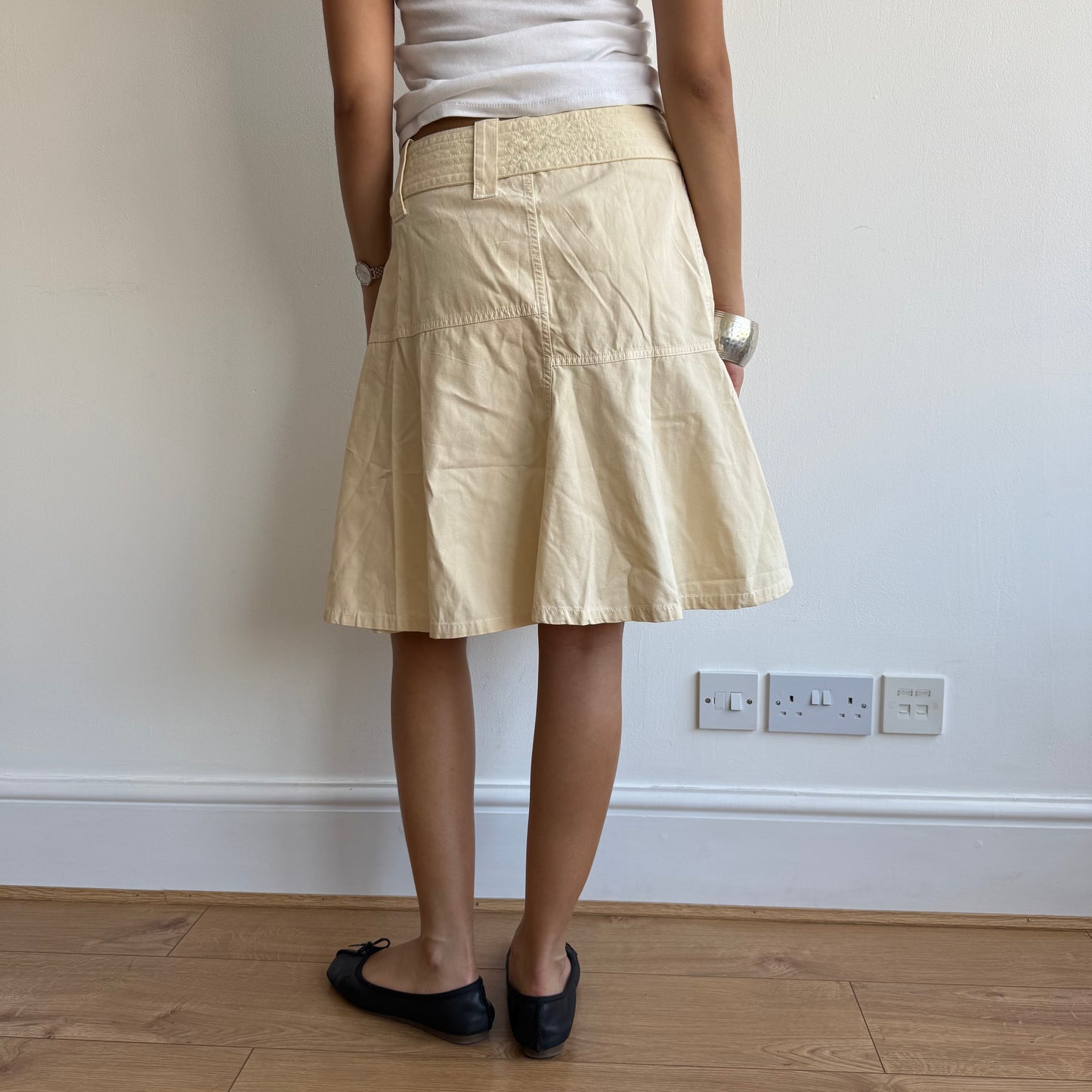 Diesel butter yellow cargo skirt - Size XS + S