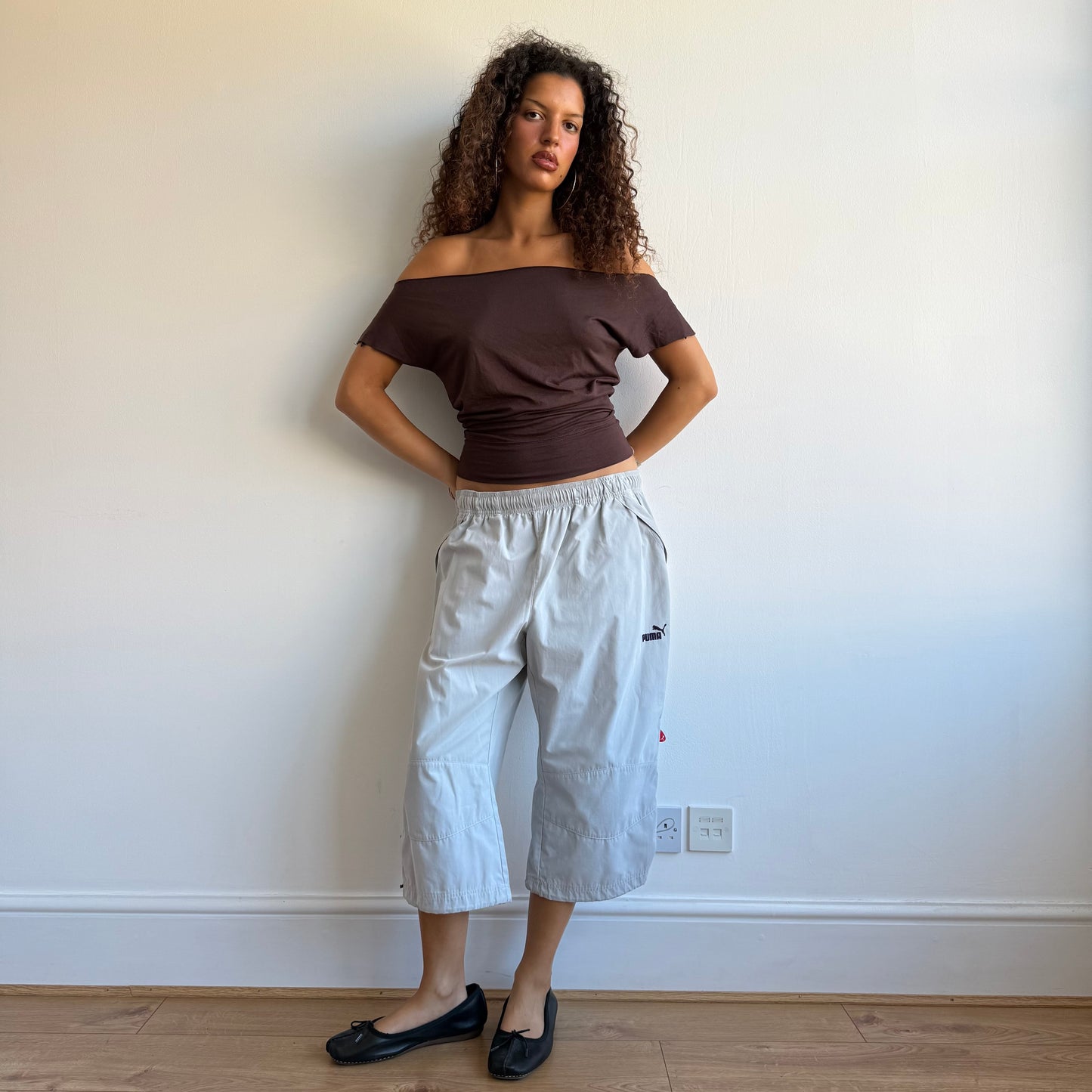 Light grey Puma capris - Size S