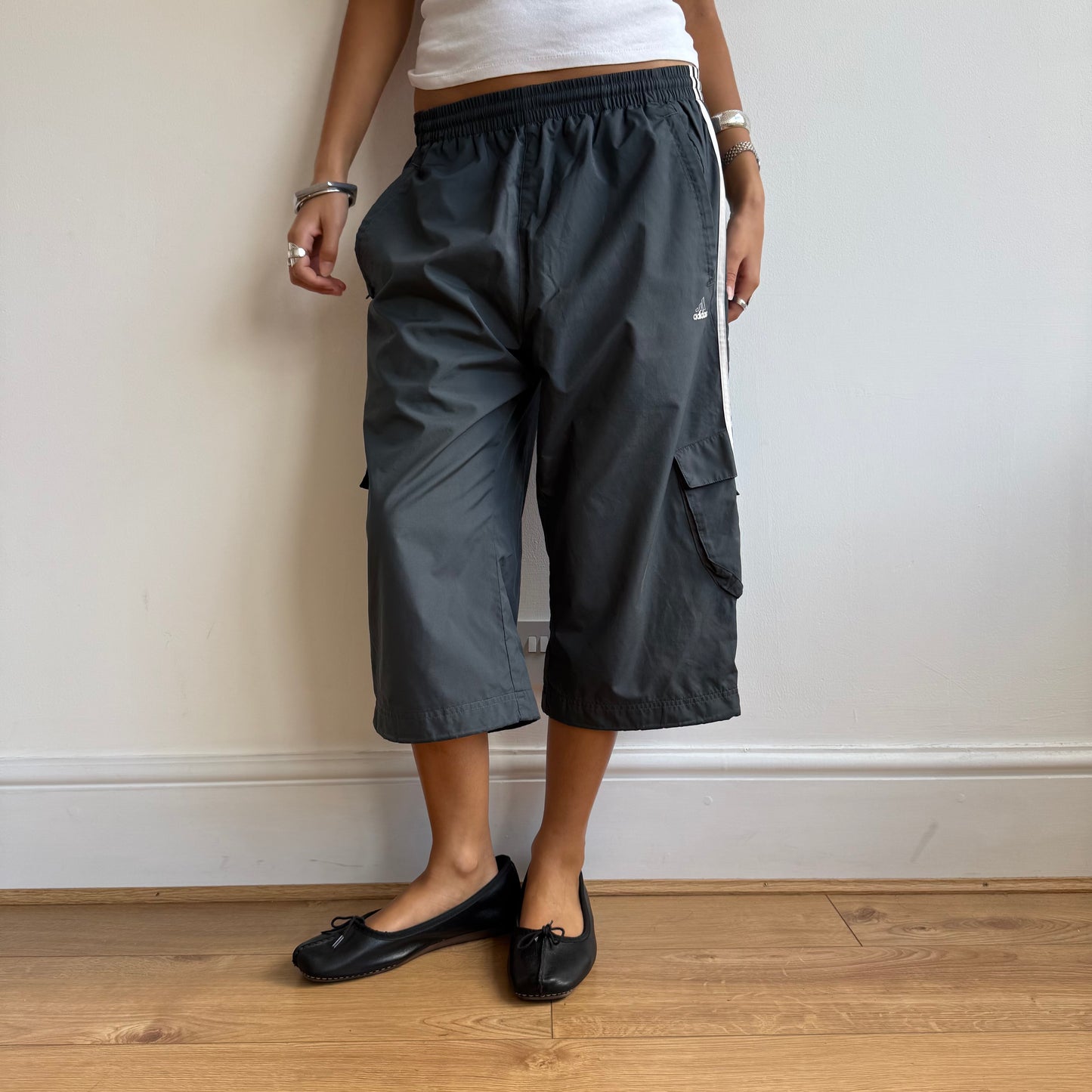 Navy Adidas capris - Size M
