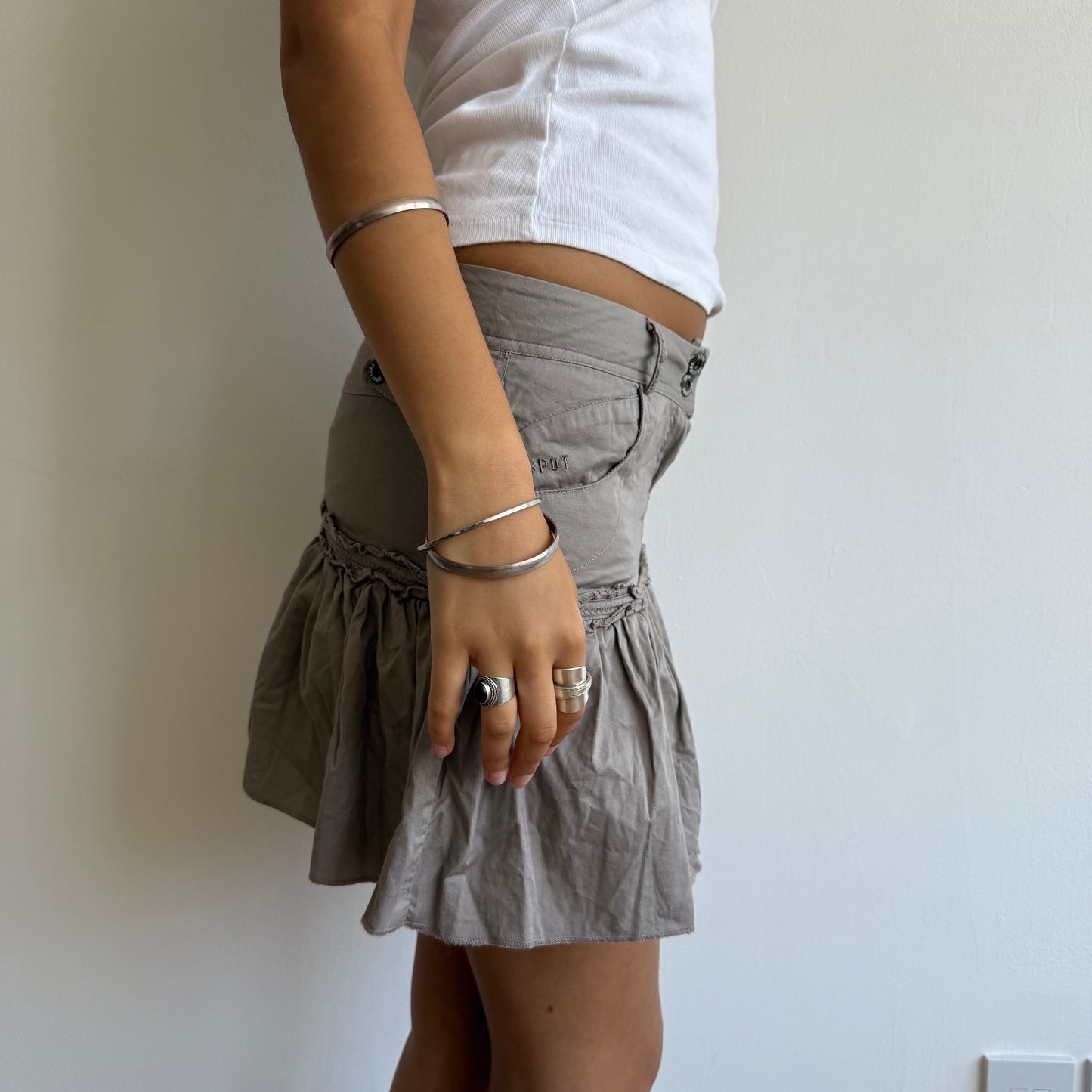 Taupe rara mini skirt - Size S
