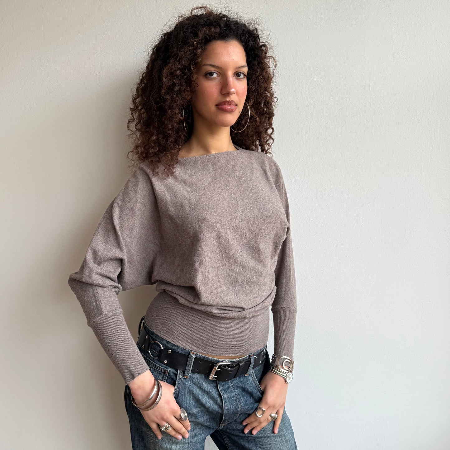 Taupe slouchy knit - Size S