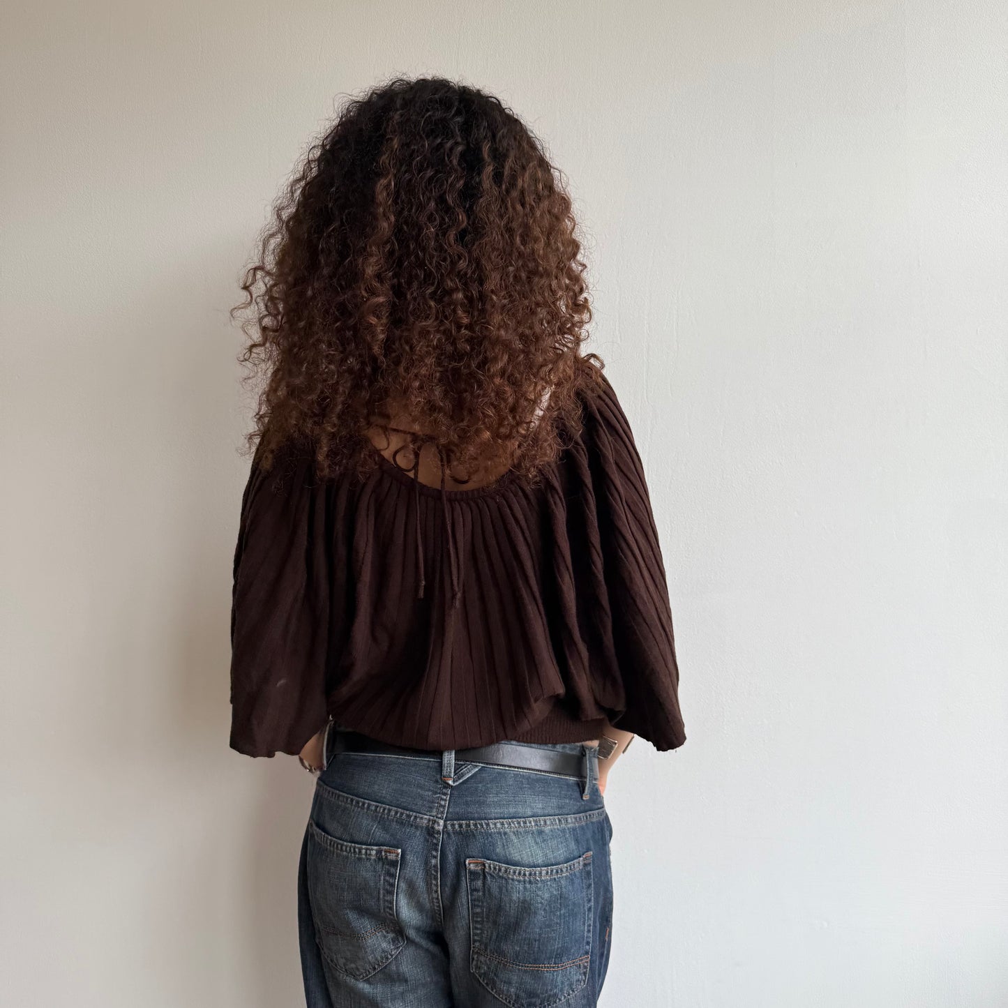 Brown batwing knit - Size L
