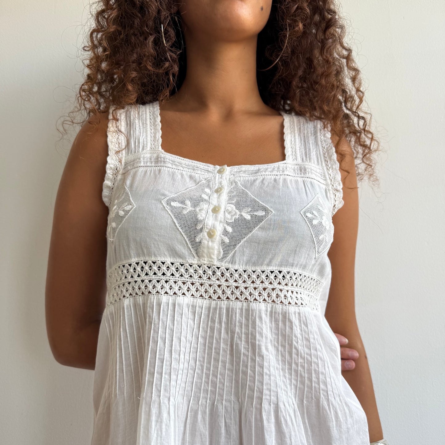 White lace babydoll dress - Size S