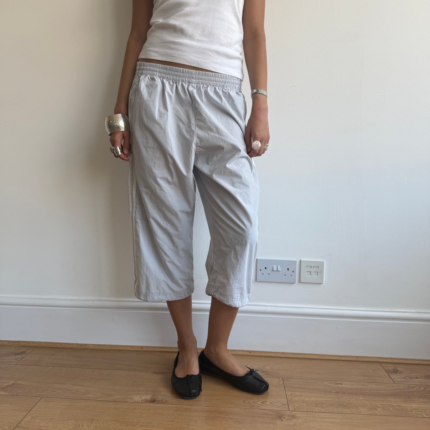 Light grey Adidas capris - Size M