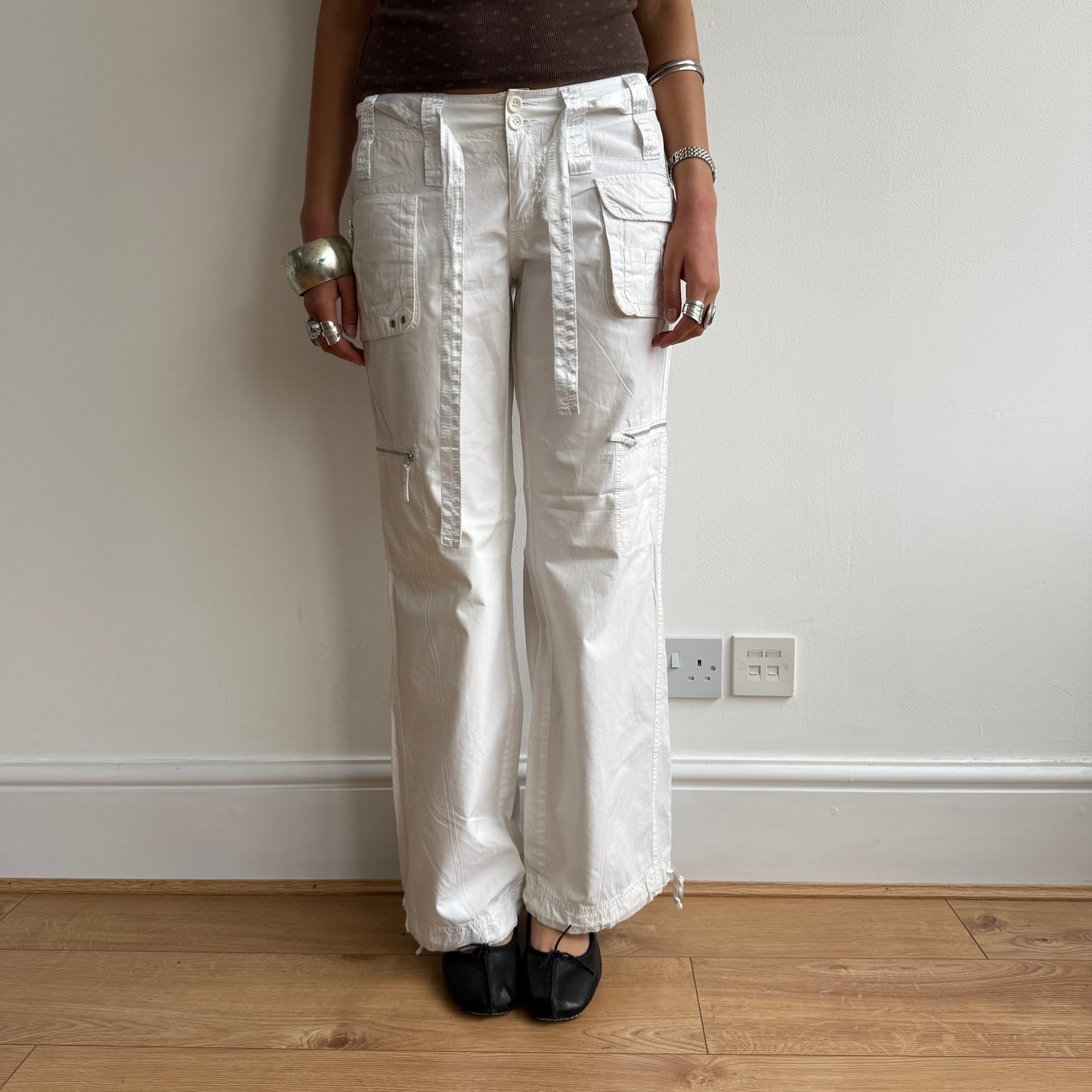 White cargo trousers - Size S