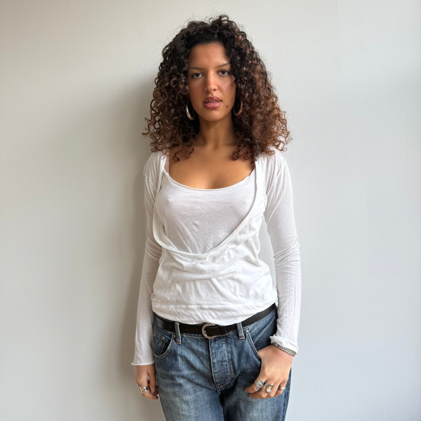 White double layer top - Size M