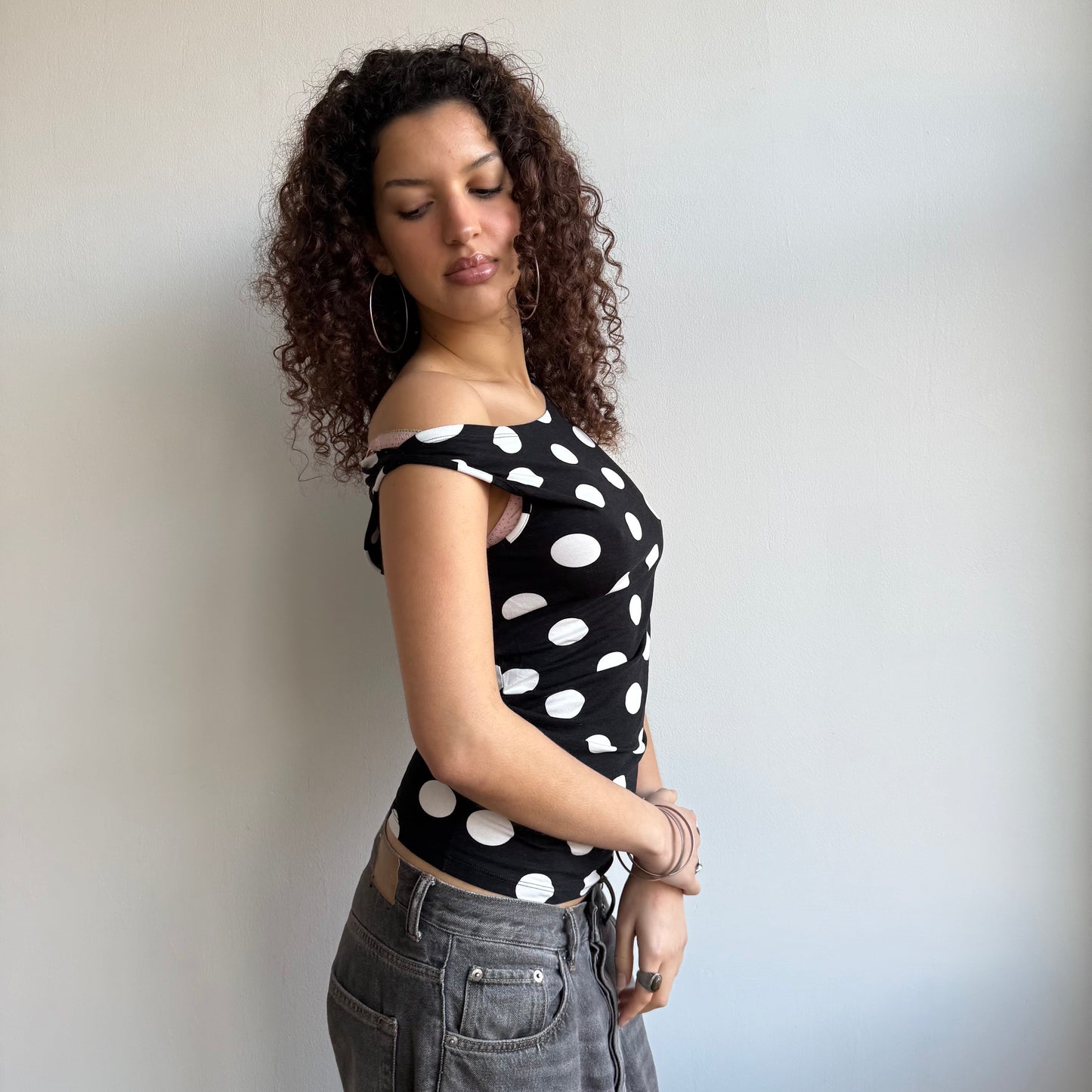 Large polka dot top - Size S