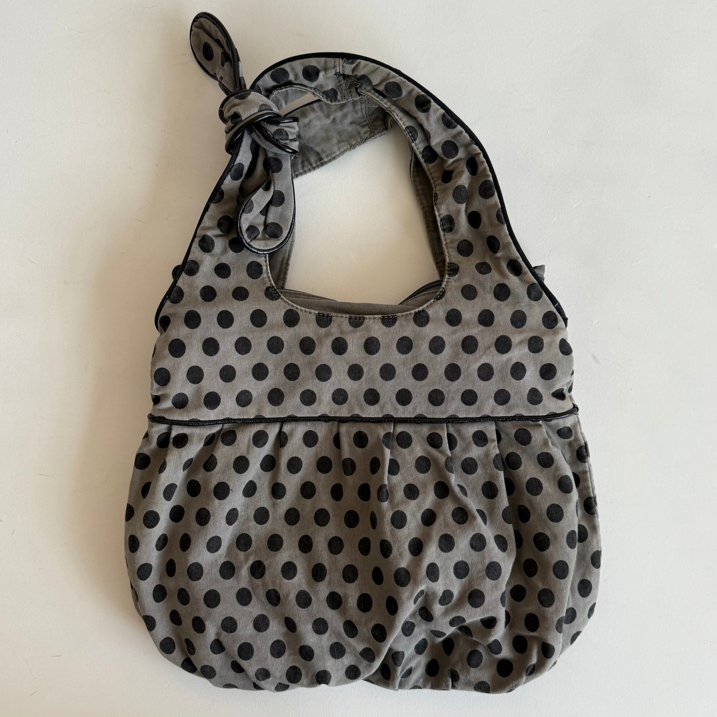 Khaki polka dot bag - OS