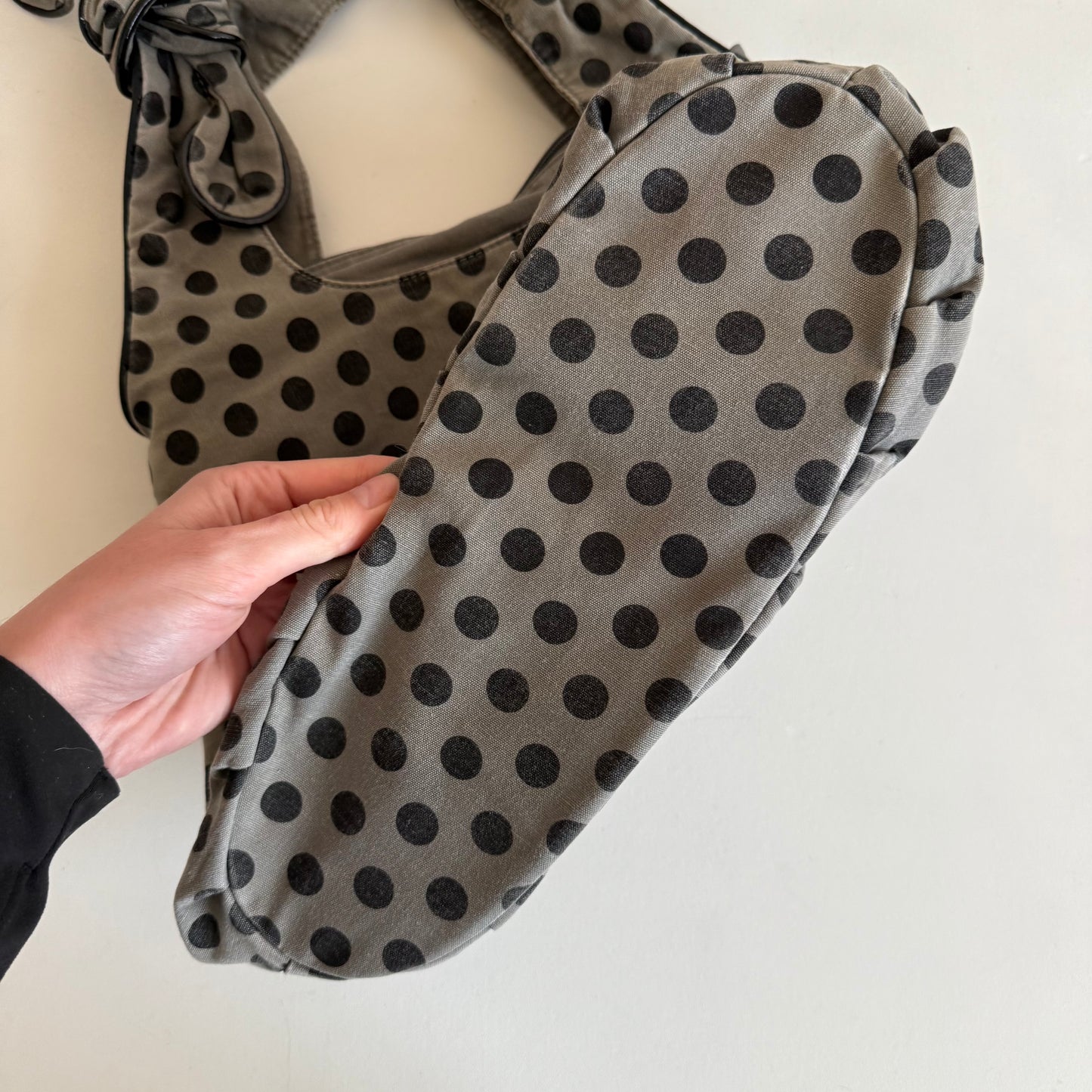 Khaki polka dot bag - OS