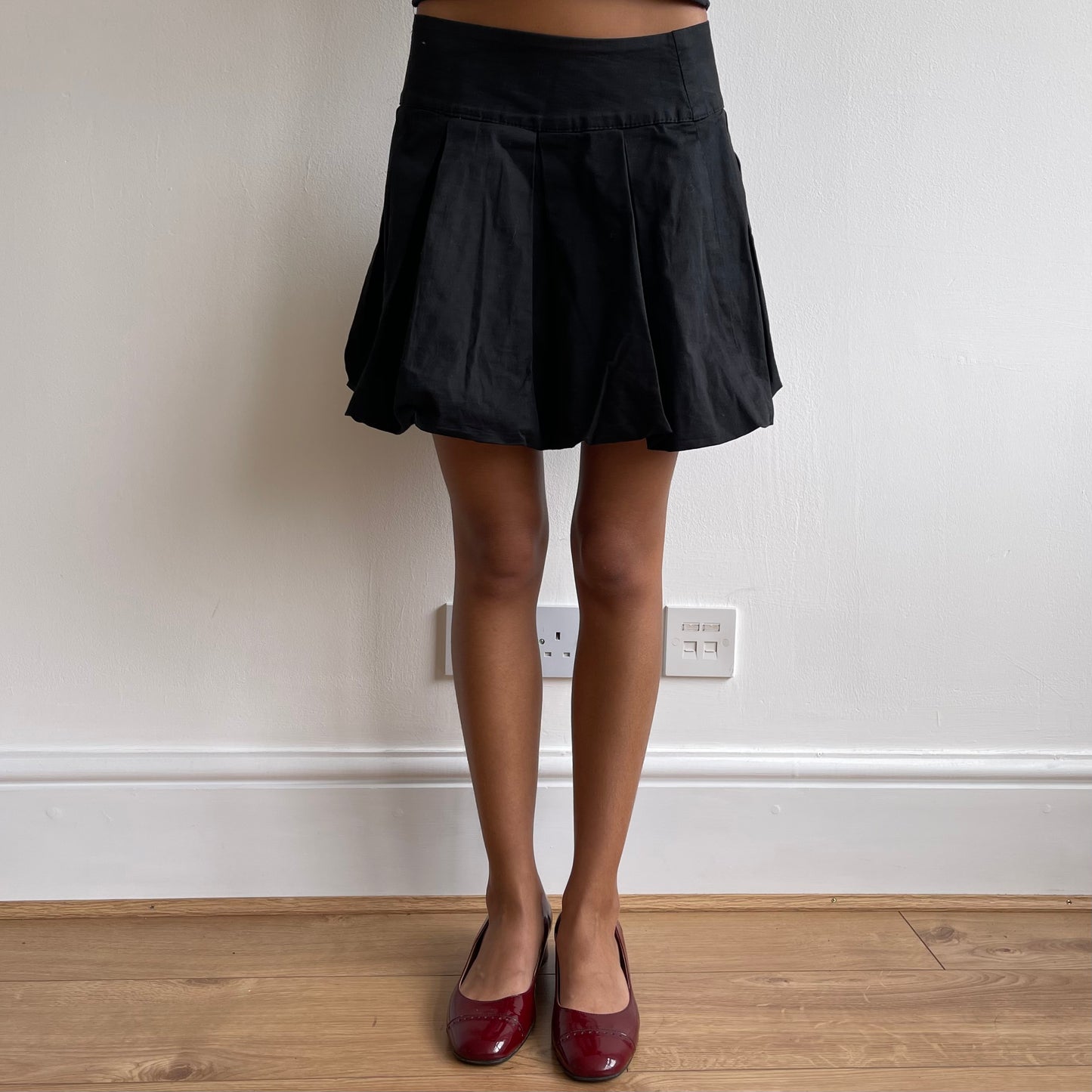 Black bubble mini skirt - Size S/M