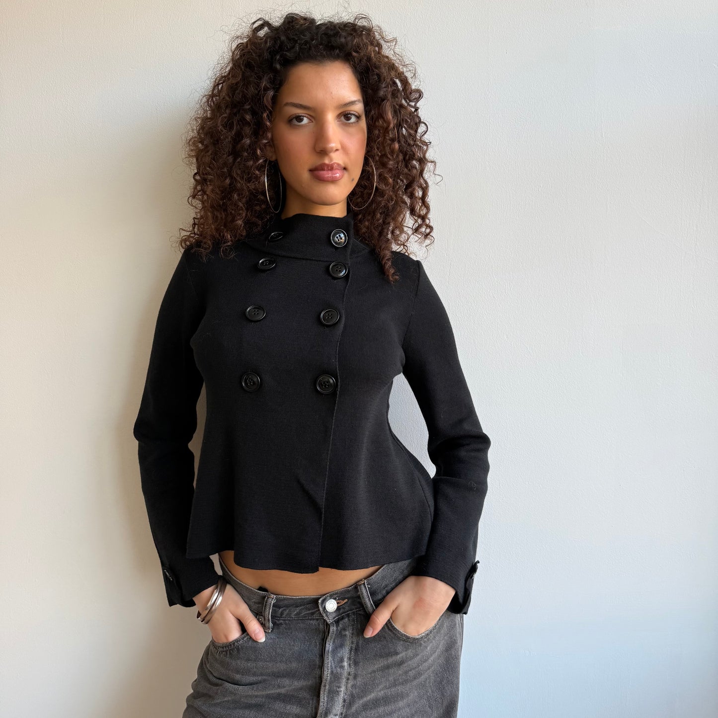 Black pea knit - Size S