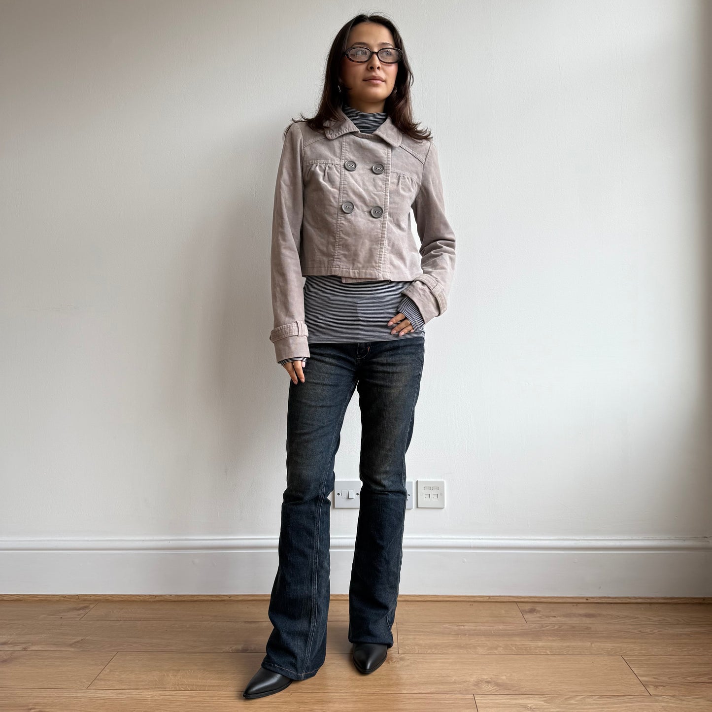 Beige peacoat - Size S