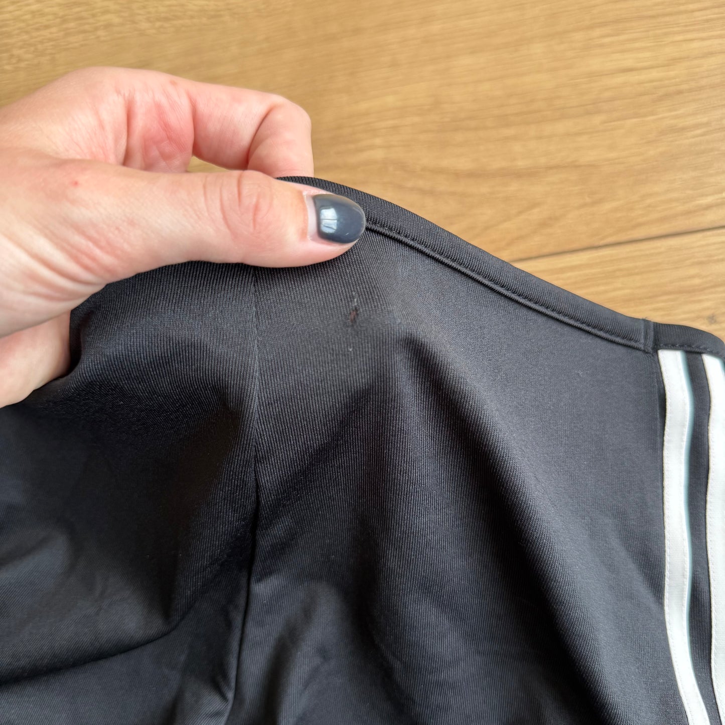 Black Adidas stripe flared yoga pants - Size XS