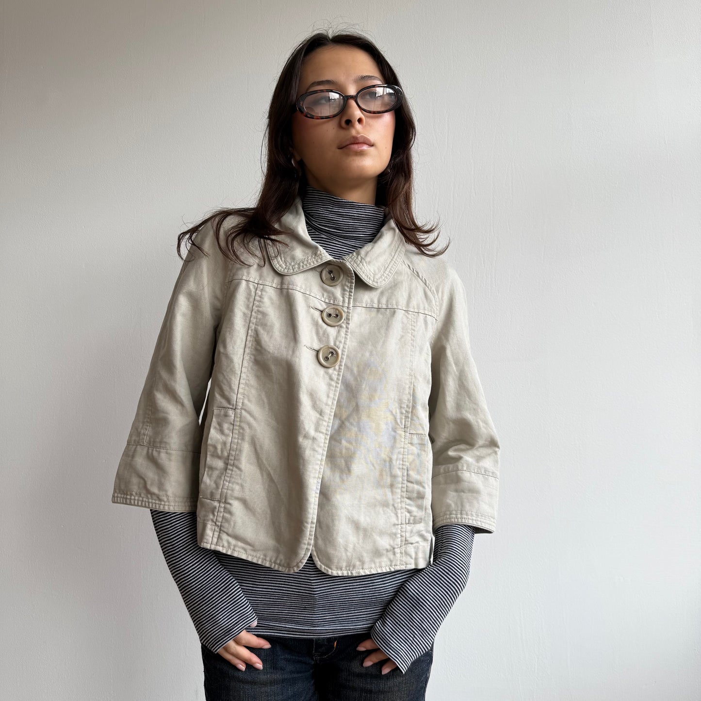 Beige swing jacket - Size S