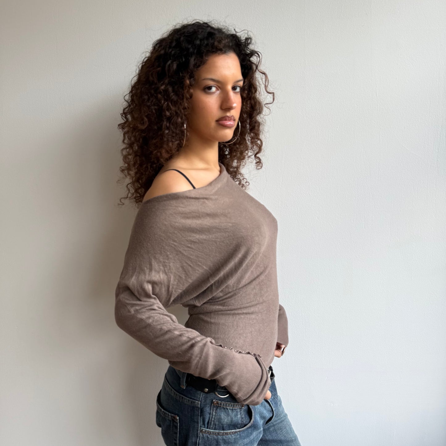 Brown slouchy knit - Size S