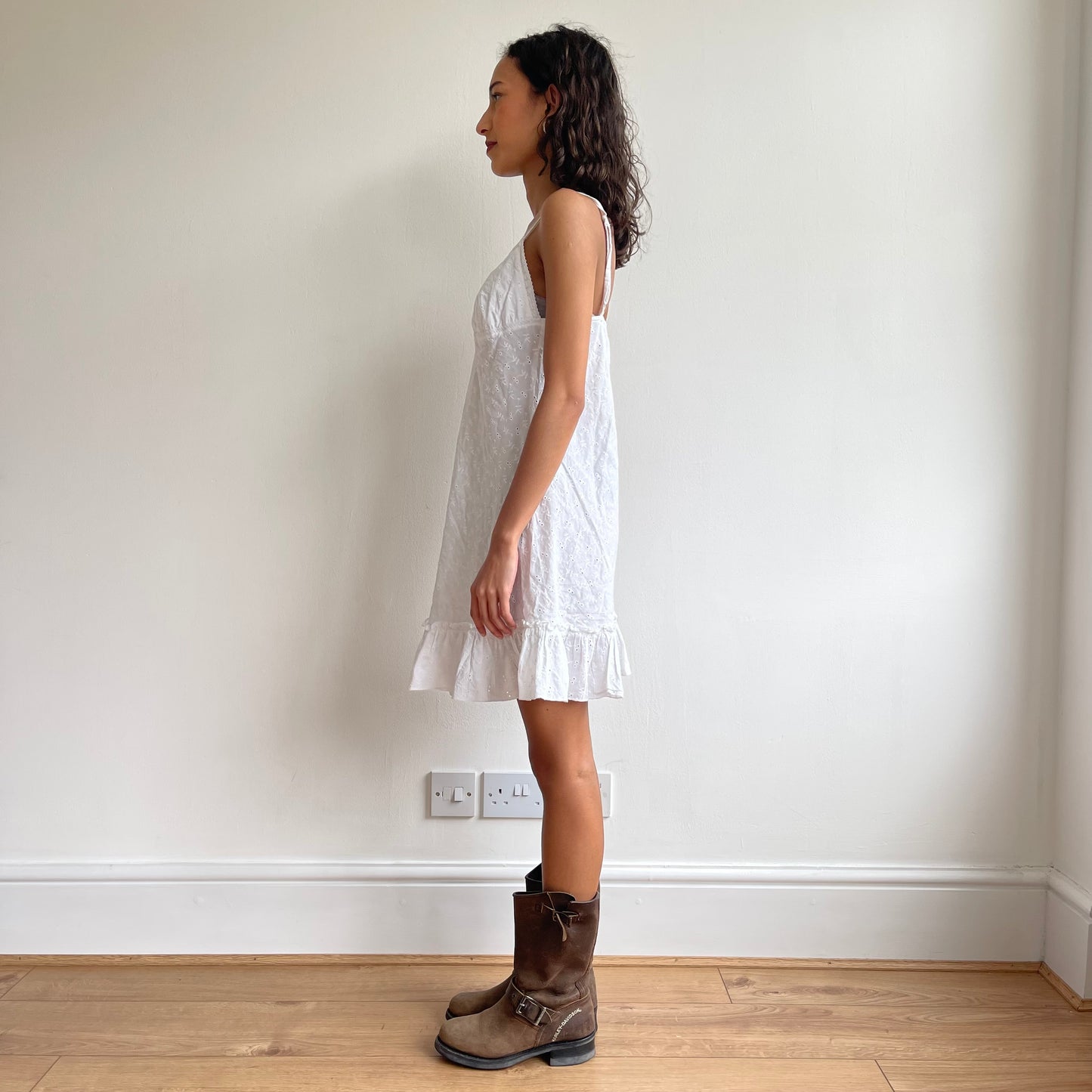 White broderie cami dress - Size S/M