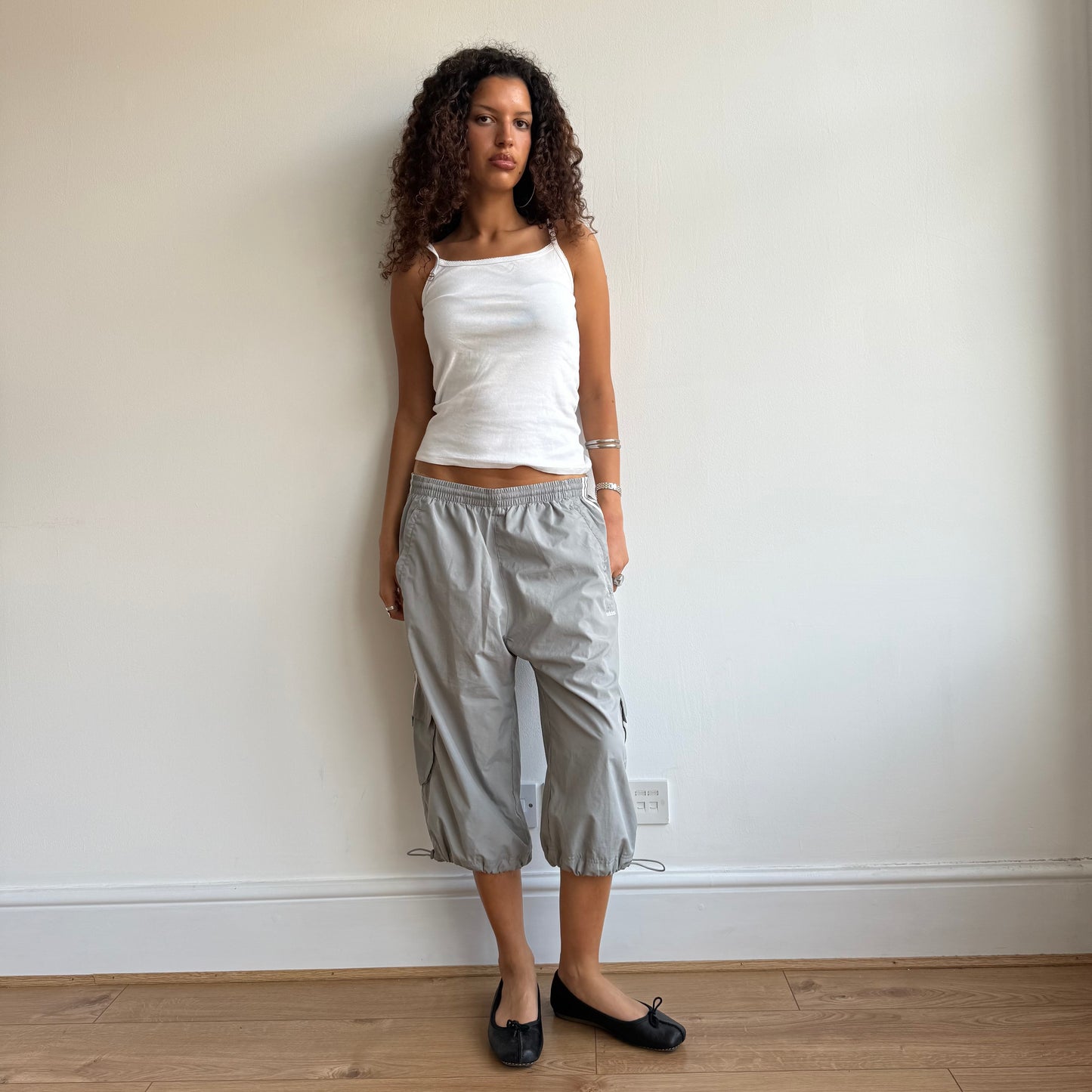 Grey Adidas capris - Size M