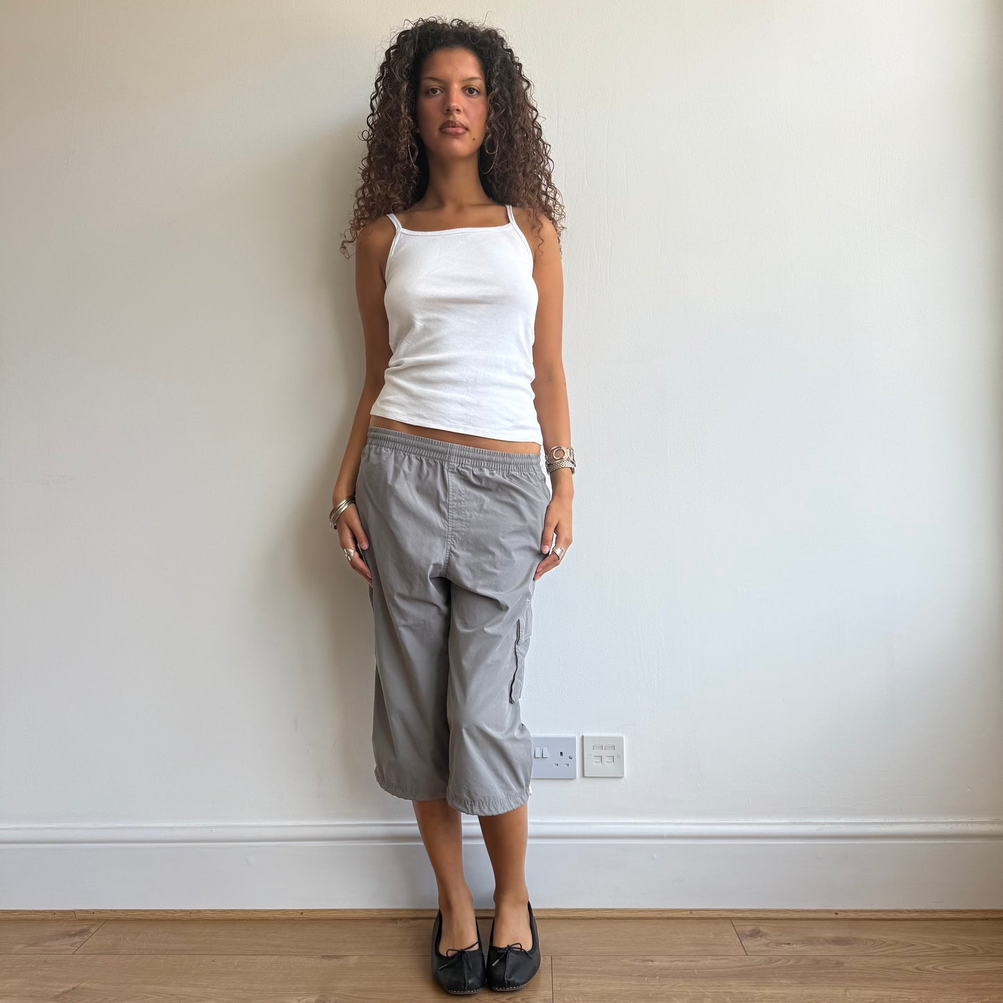 Dark grey Adidas capris - Size S