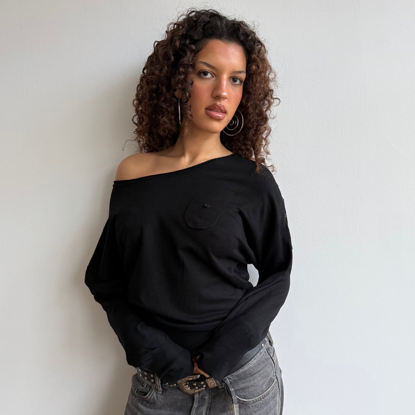 Black slouchy knit - Size S