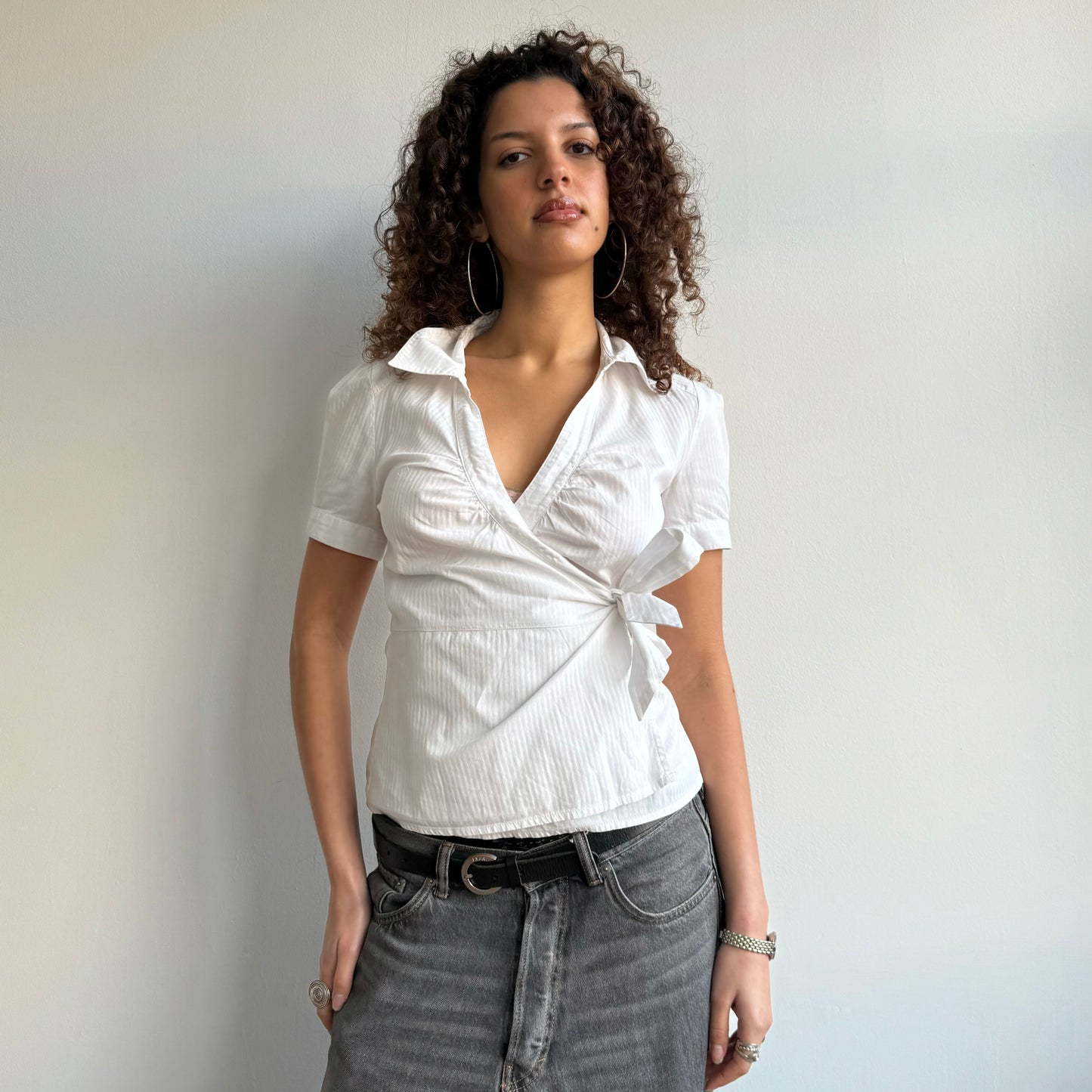 White wrap shirt - Size S