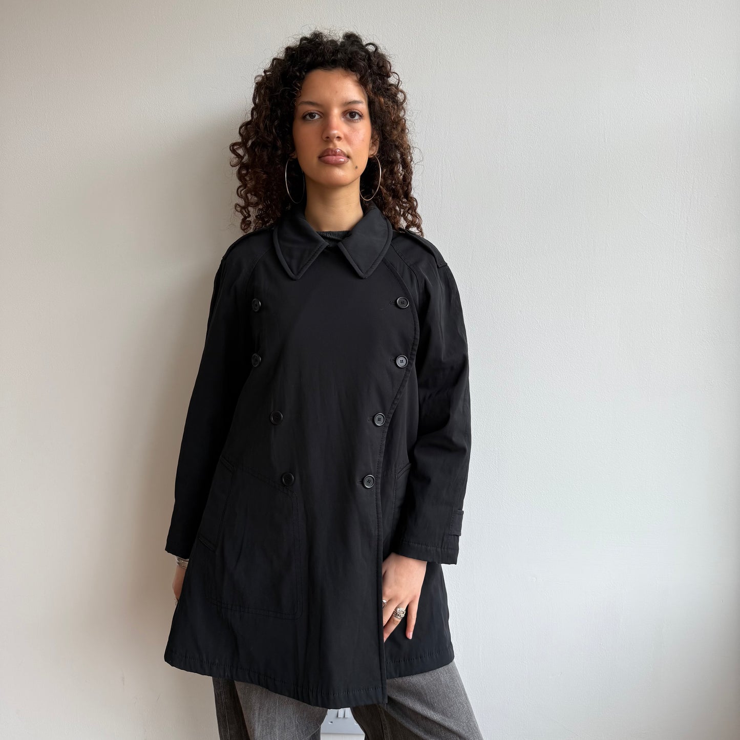 Asymmetric button trench coat - Size M