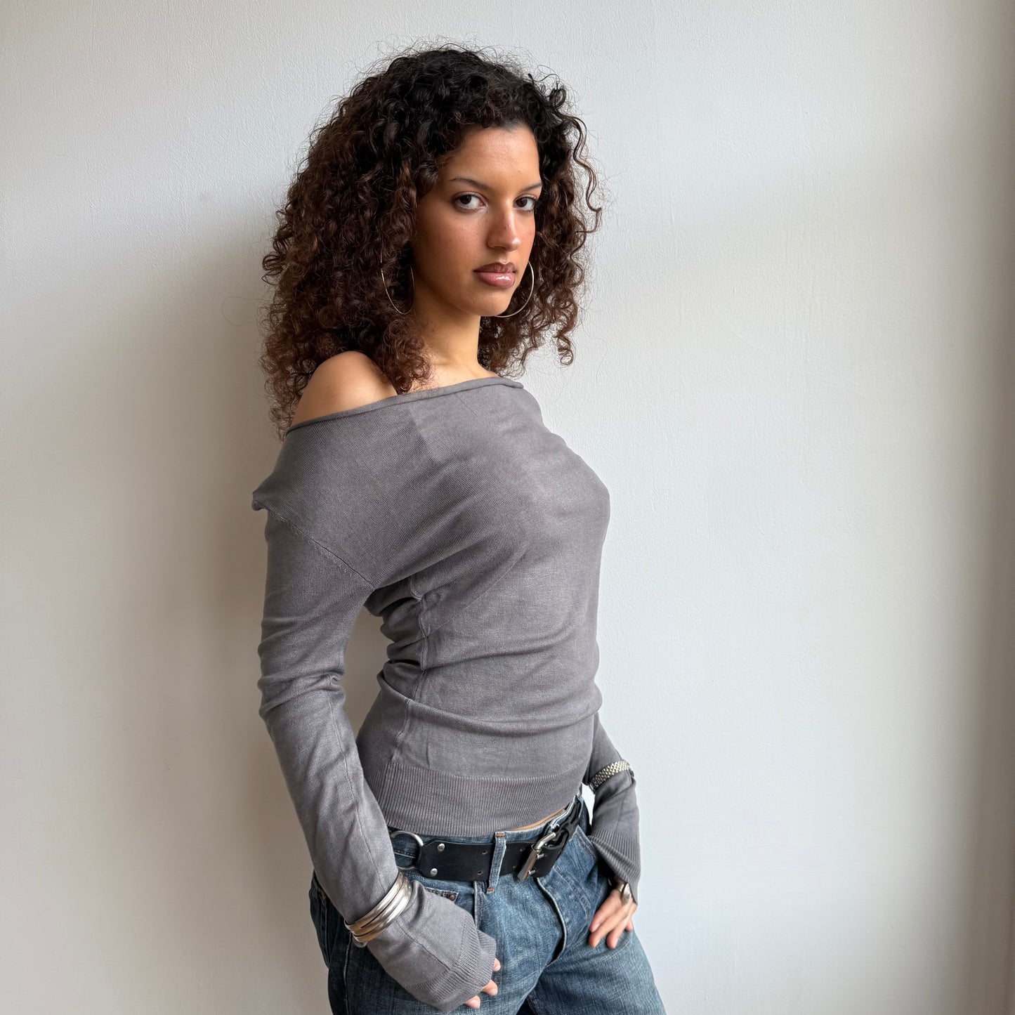 Taupe slouchy knit - Size S