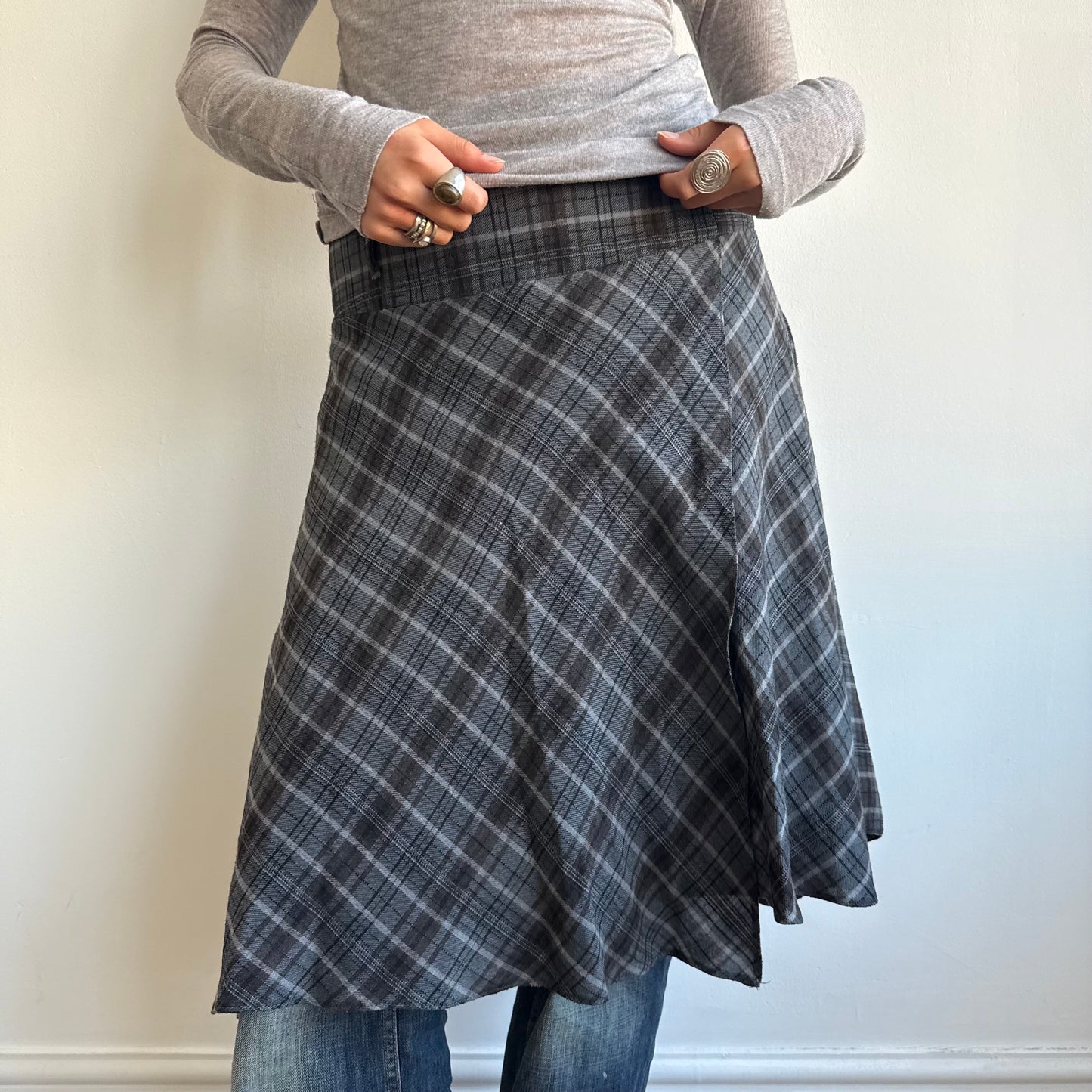Tartan midi skirt - Size S