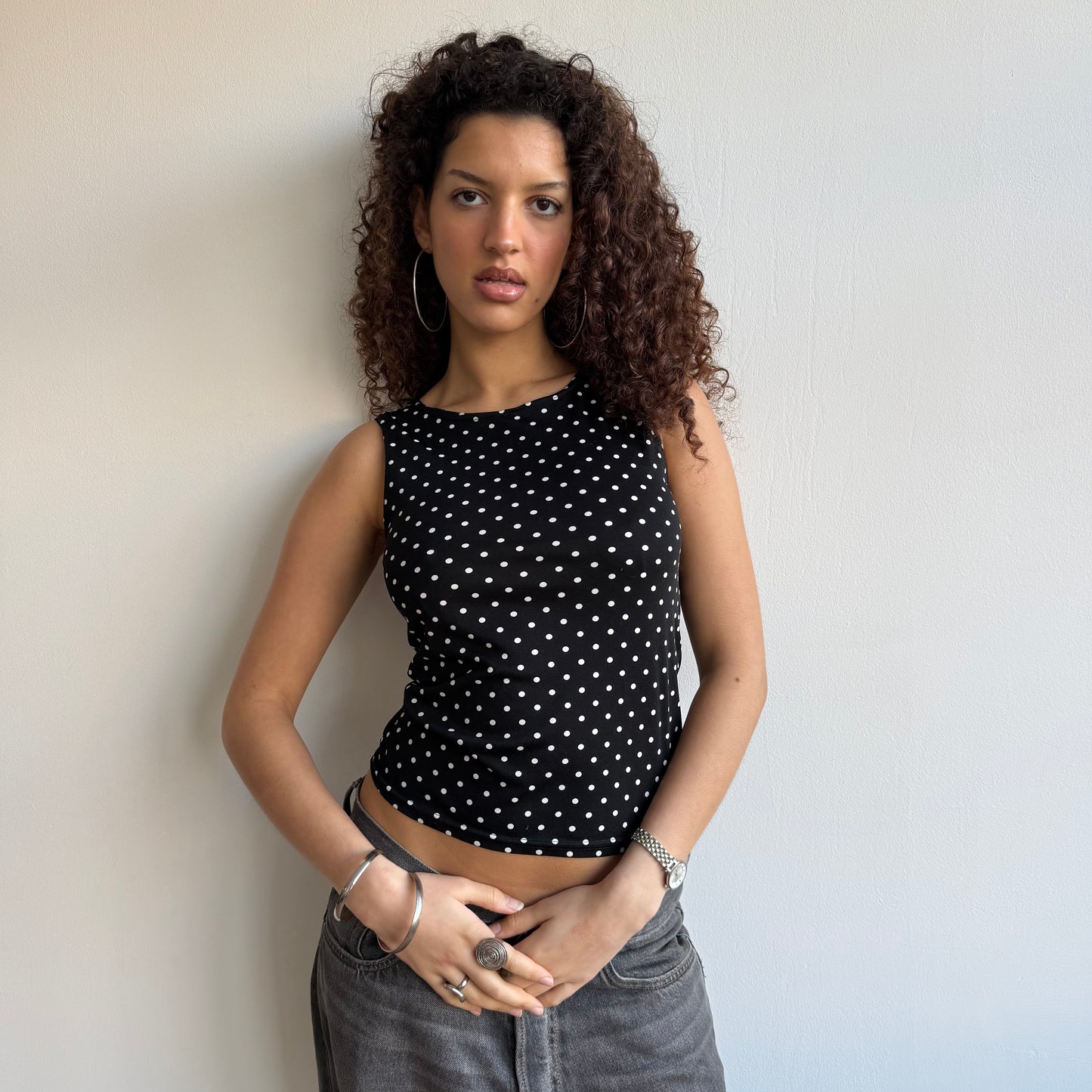 Polka dot top - Size S