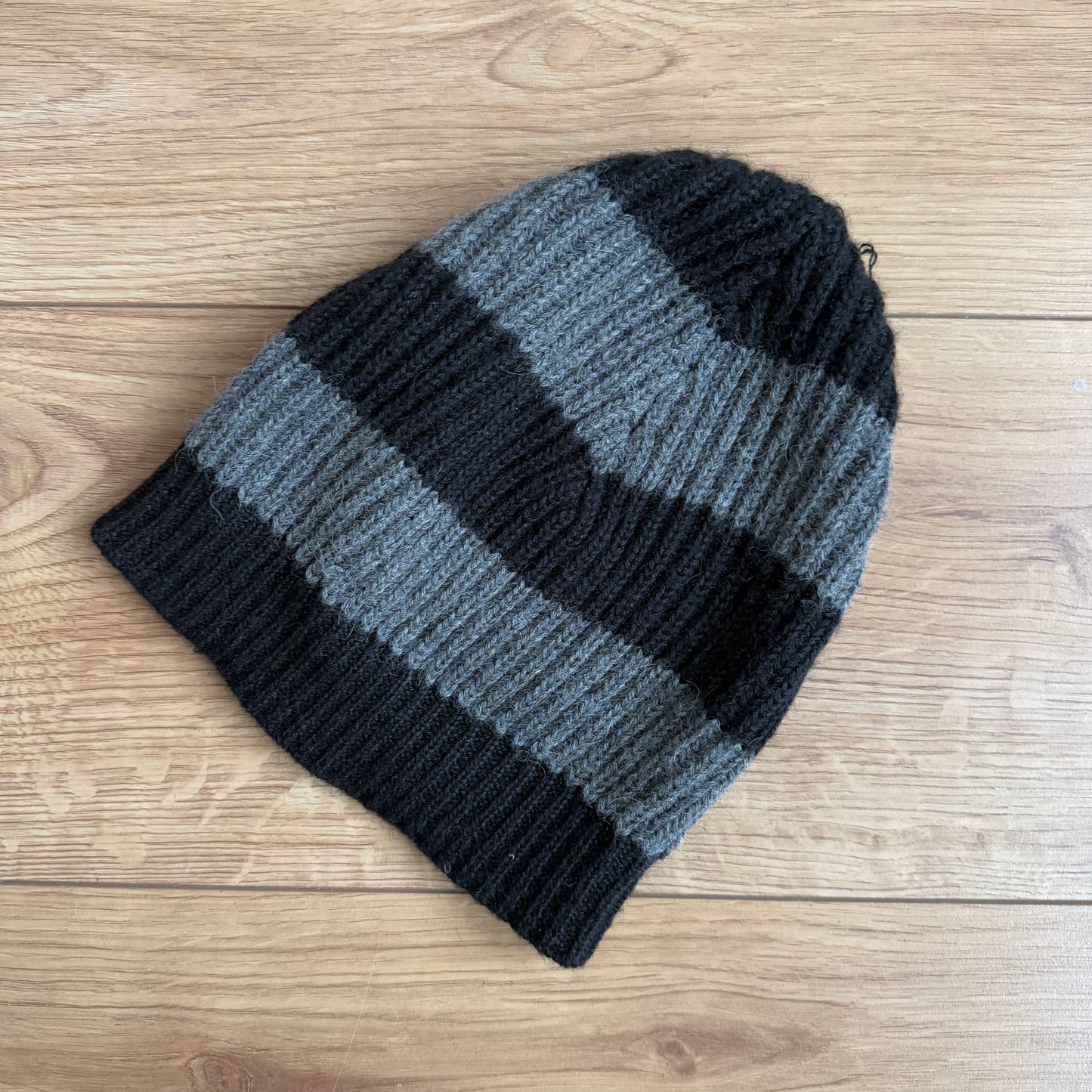 Striped hat and scarf