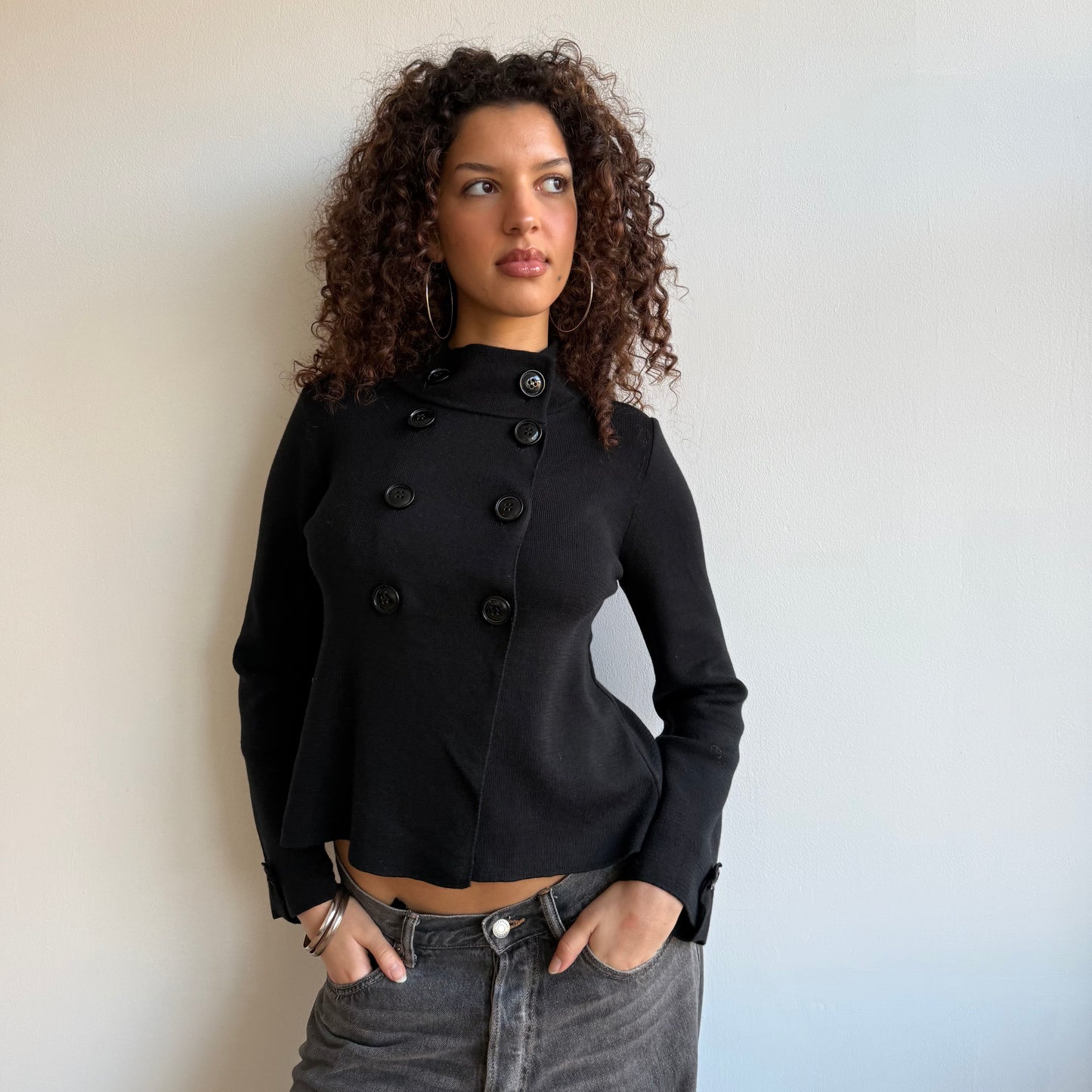Black pea knit - Size S