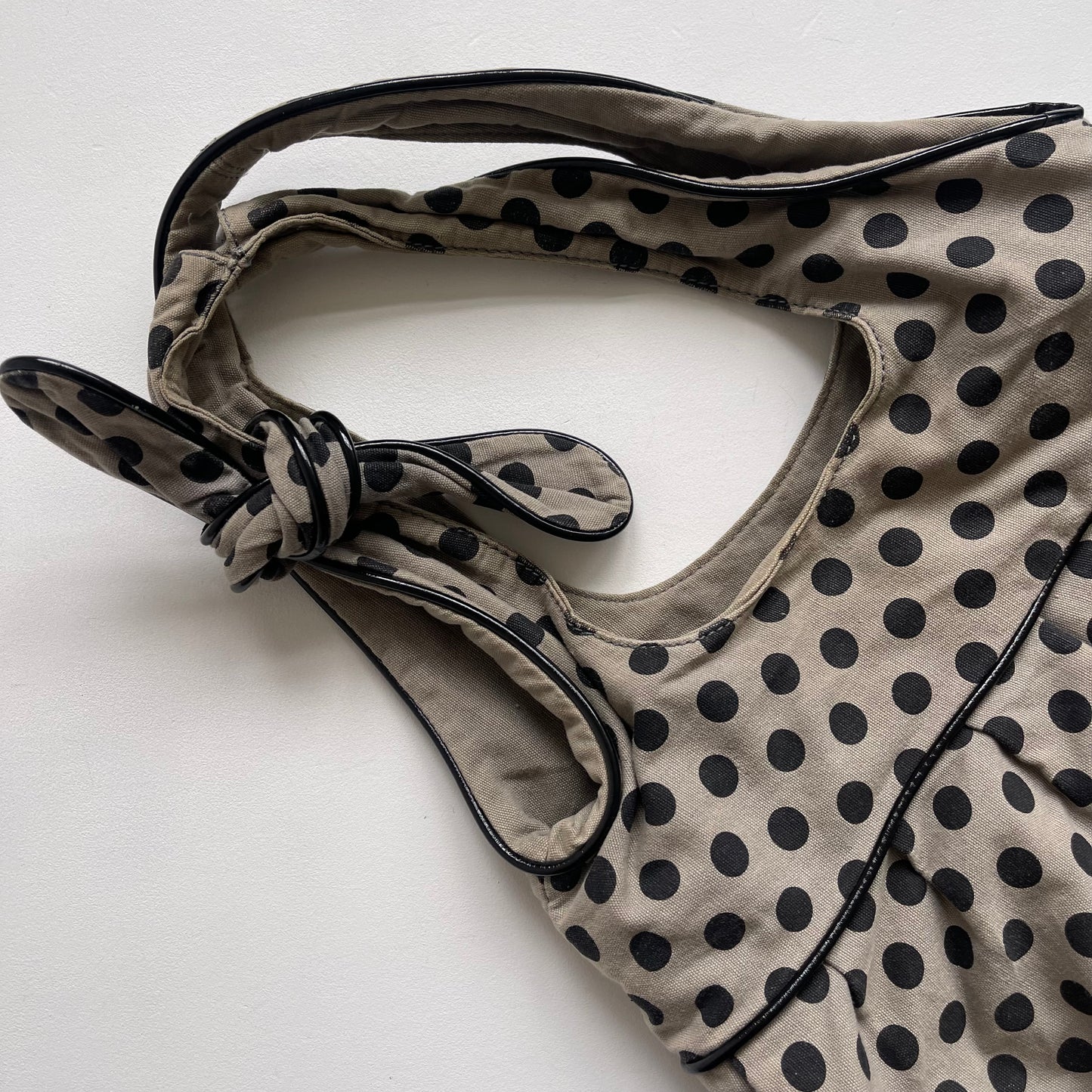 Khaki polka dot bag