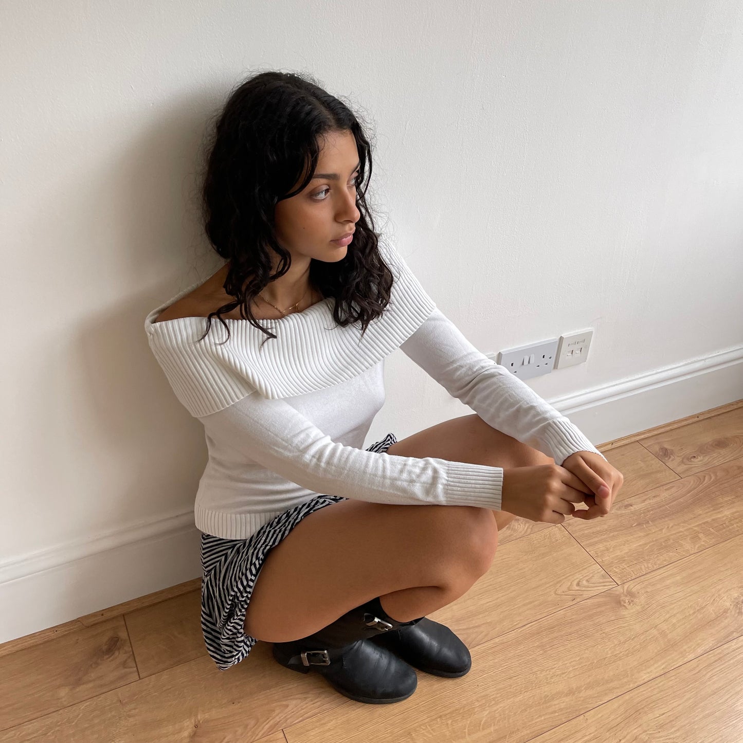 Black and grey bubble skirt - Size XS