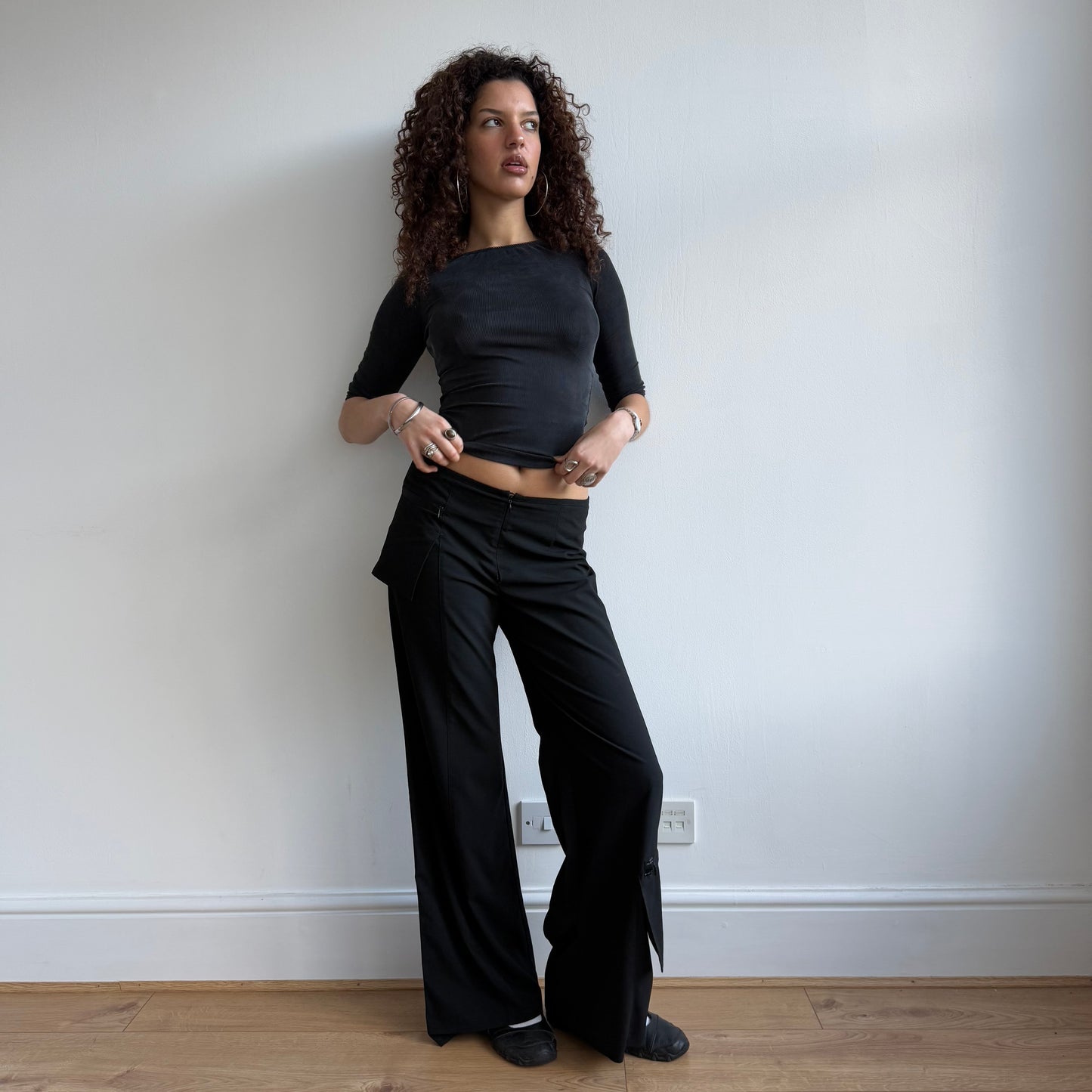 Cop Copine black cargo trousers - Size S