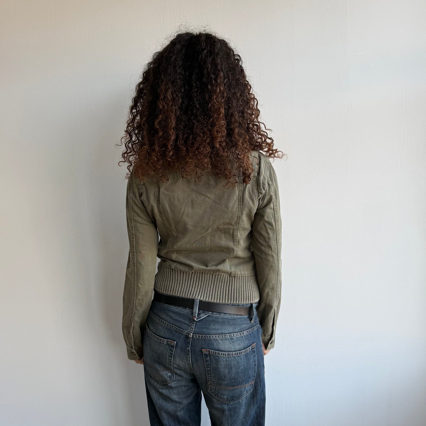 Khaki cargo bomber jacket - Size M