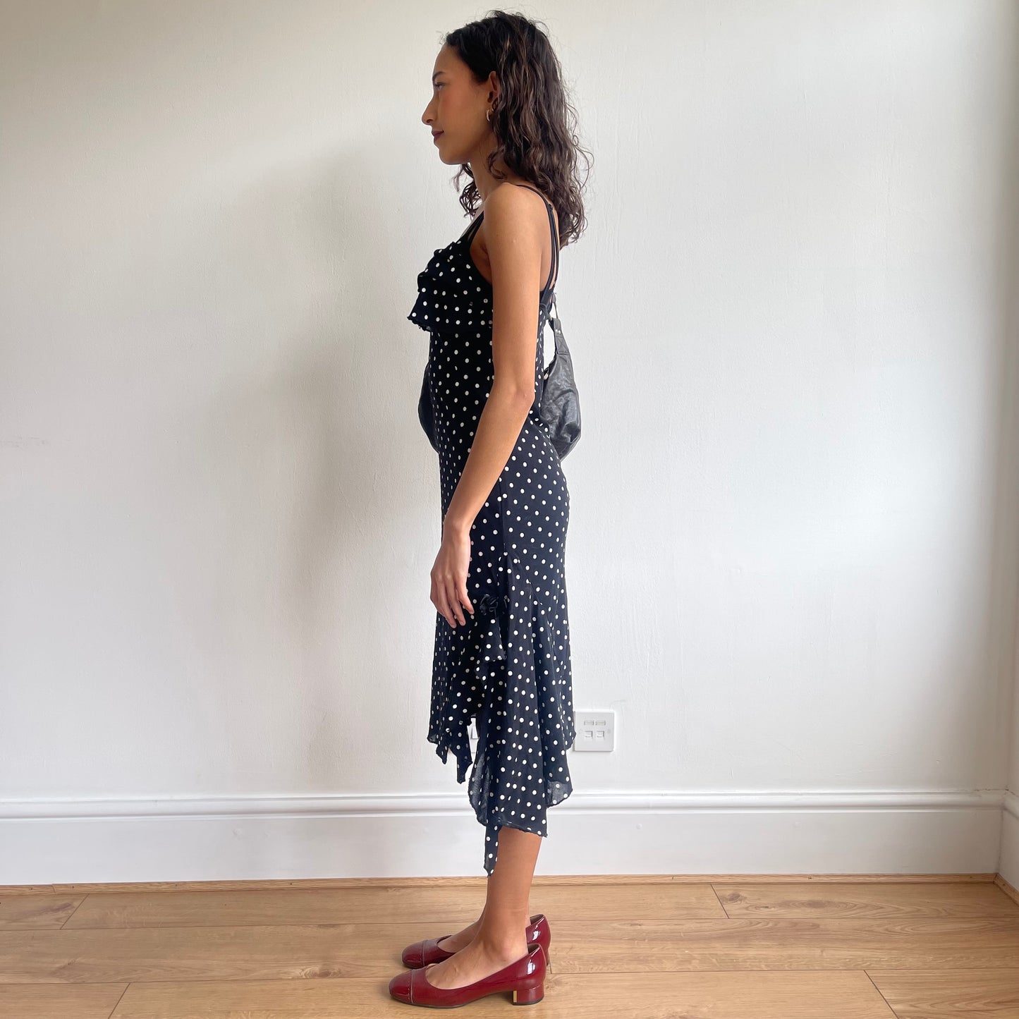 Polka dot ruffle dress - Size S