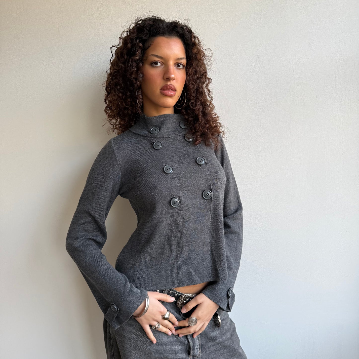Grey pea knit - Size S