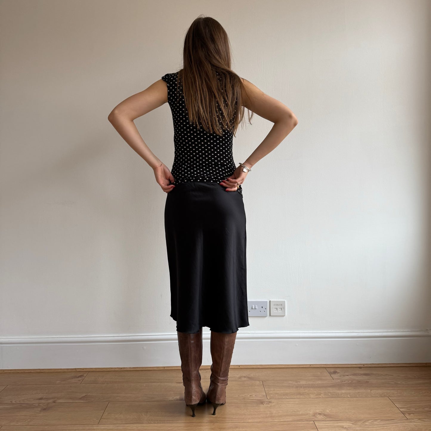 Polka dot wrap top - Size S