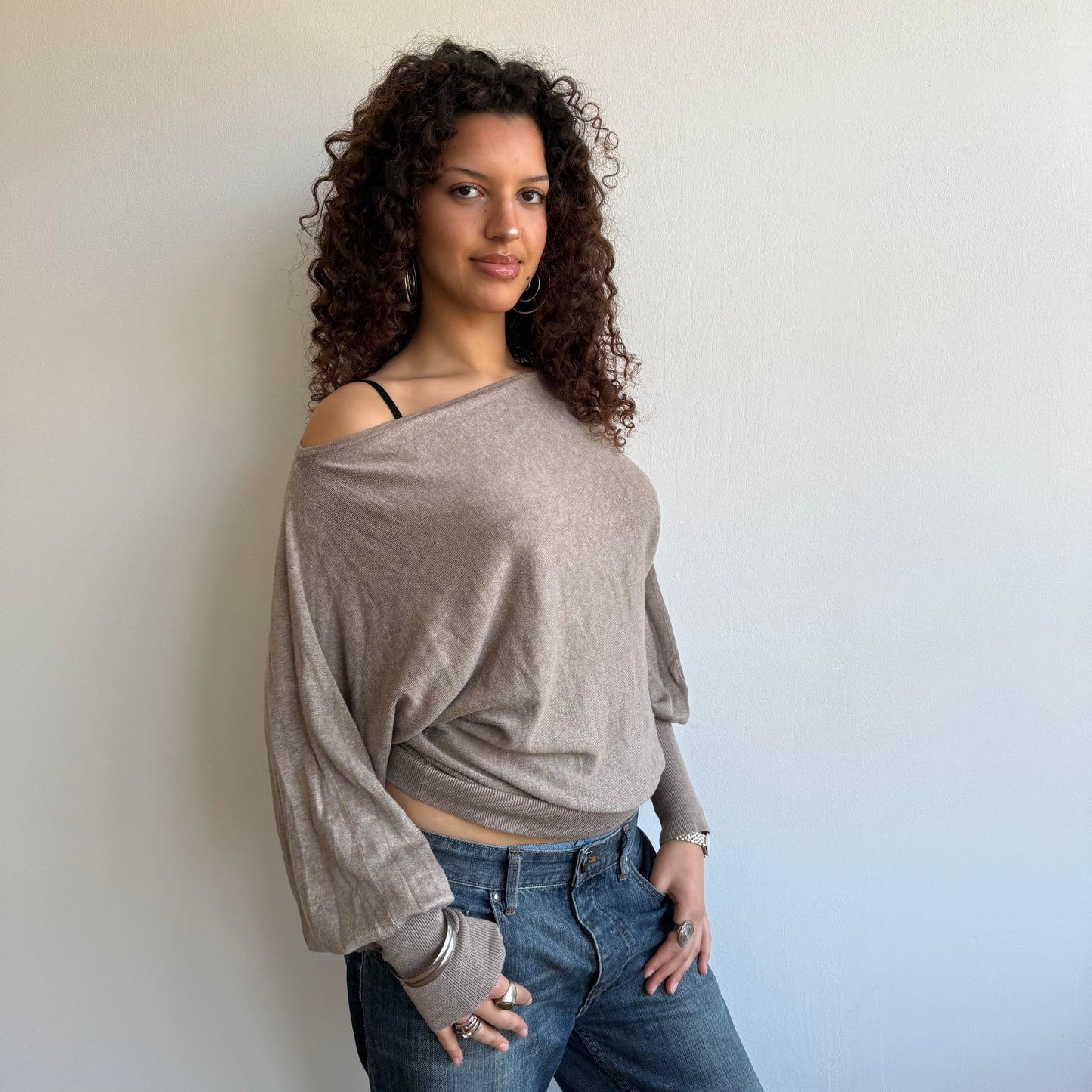 Taupe slouchy knit - Size M