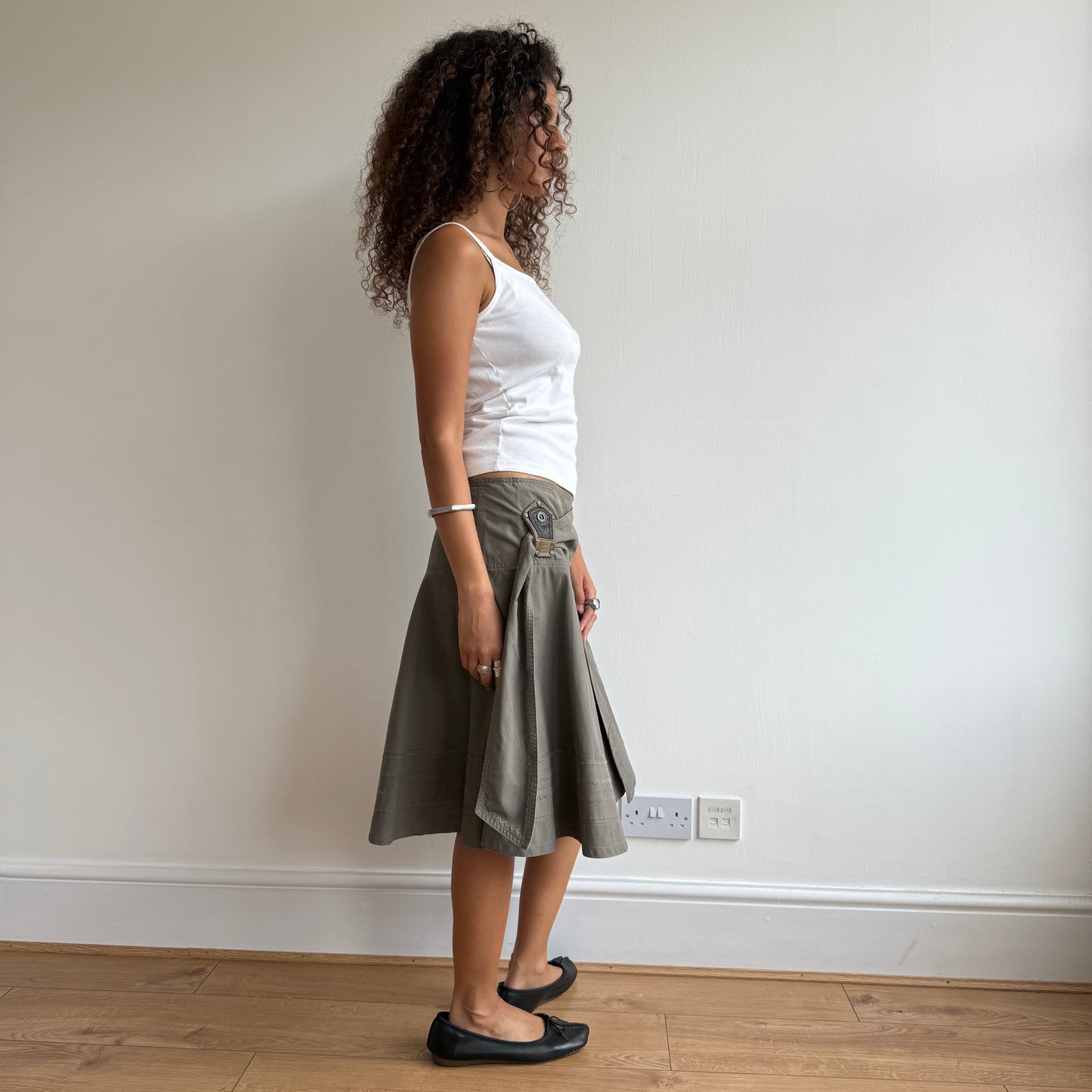 Khaki Diesel wrap skirt - Size M