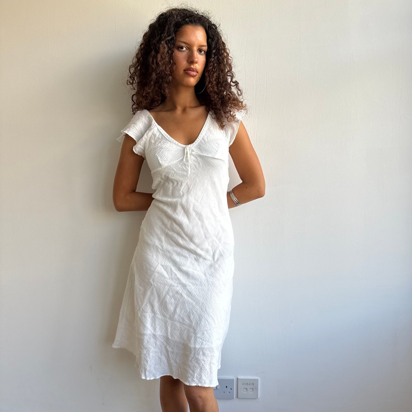 White milkmaid dress - Size S
