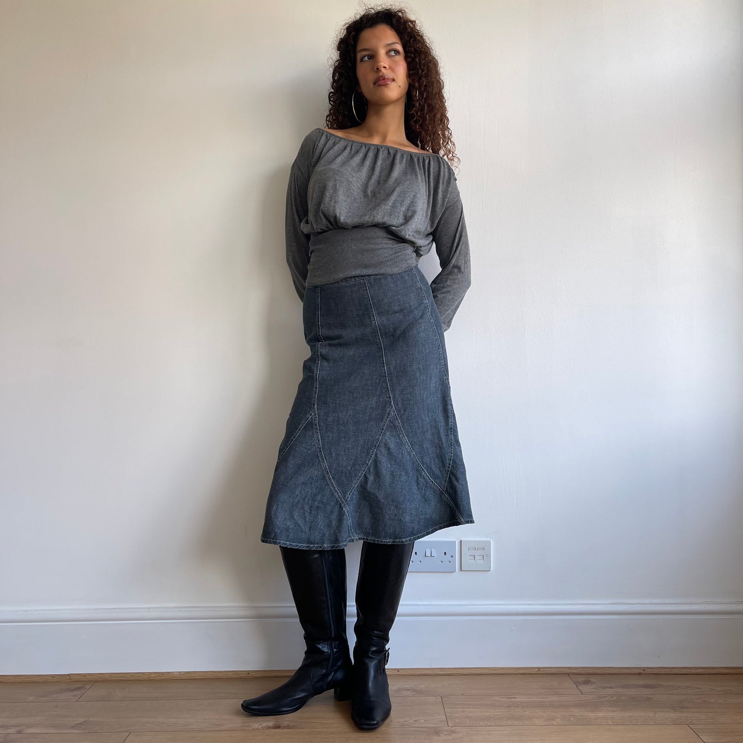 Grey slouchy jumper - Size S