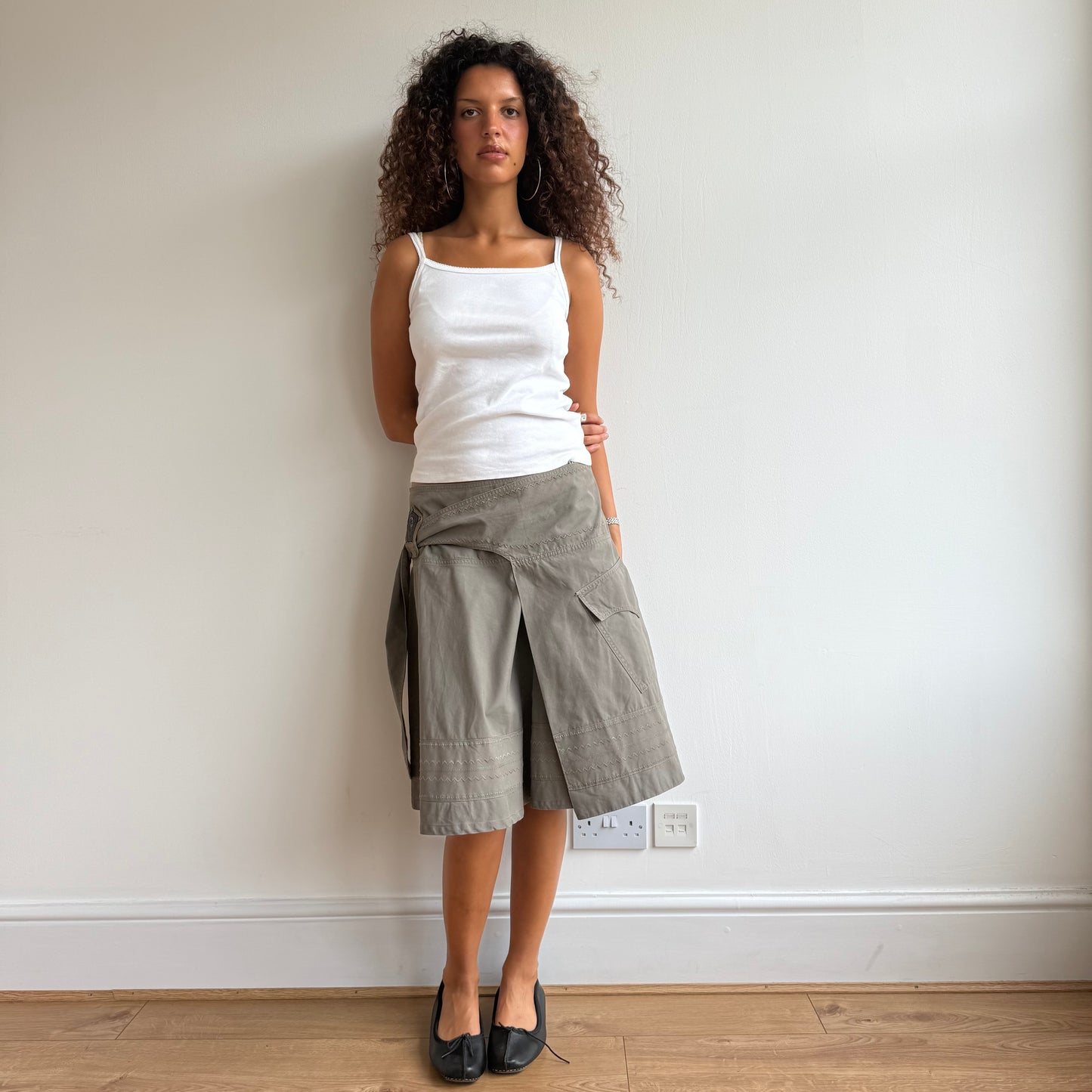 Khaki Diesel wrap skirt - Size M