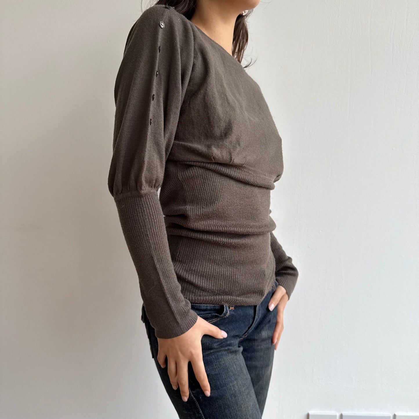 Brown slouchy jumper - Size S