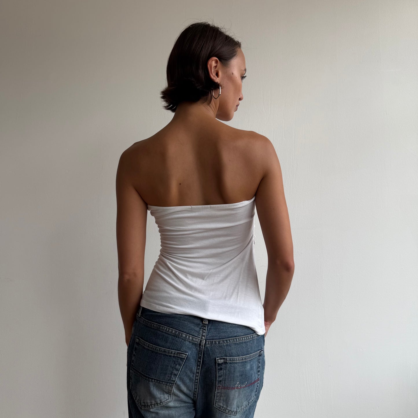 White twist bandeau top - Size S