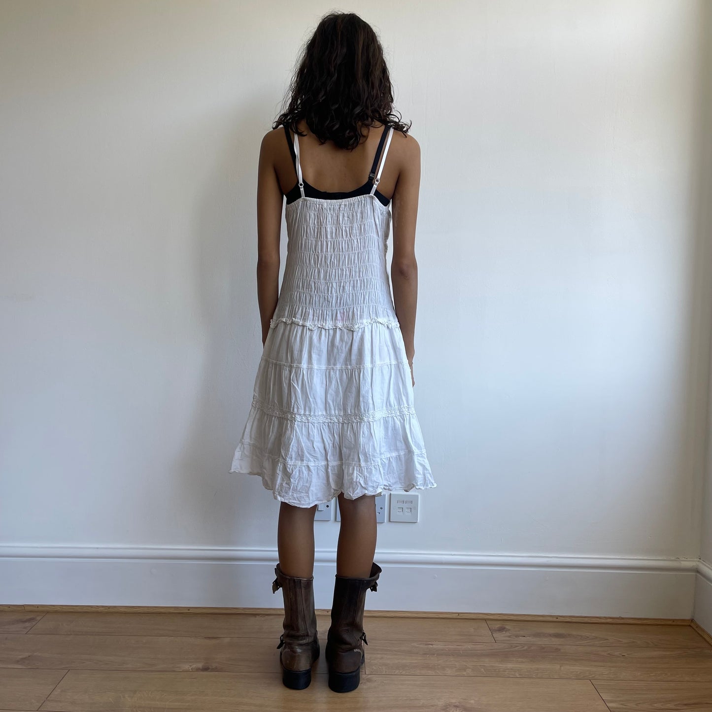 White boho summer dress - Size S